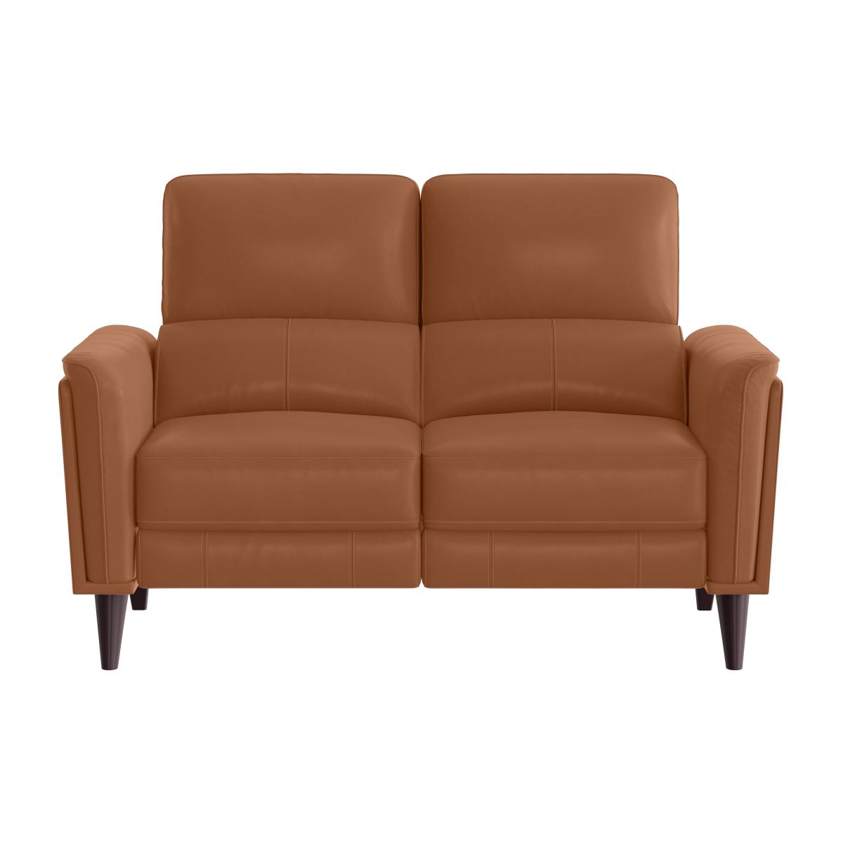 Compact Collection Klein 2 Seater HW Leather Power Recliner Sofa with Telescopic Headrests - Pecan Brown – image 1