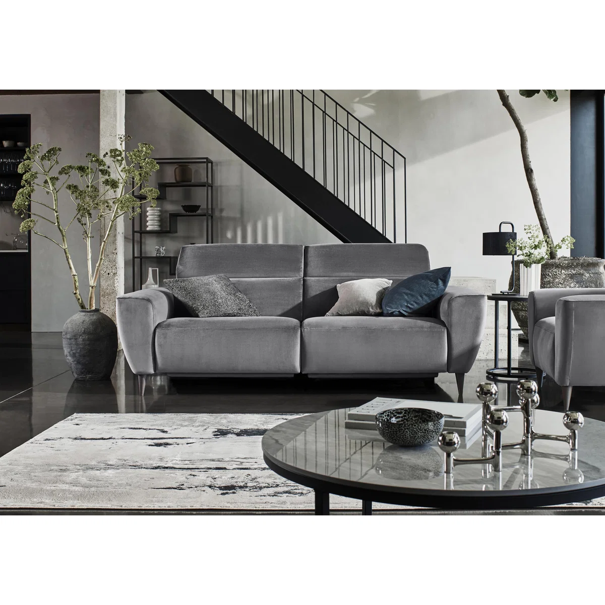 Nicoletti Italia - Milano 2 Seater Fabric Power Recliner Sofa - Flambe Tortora – image 2