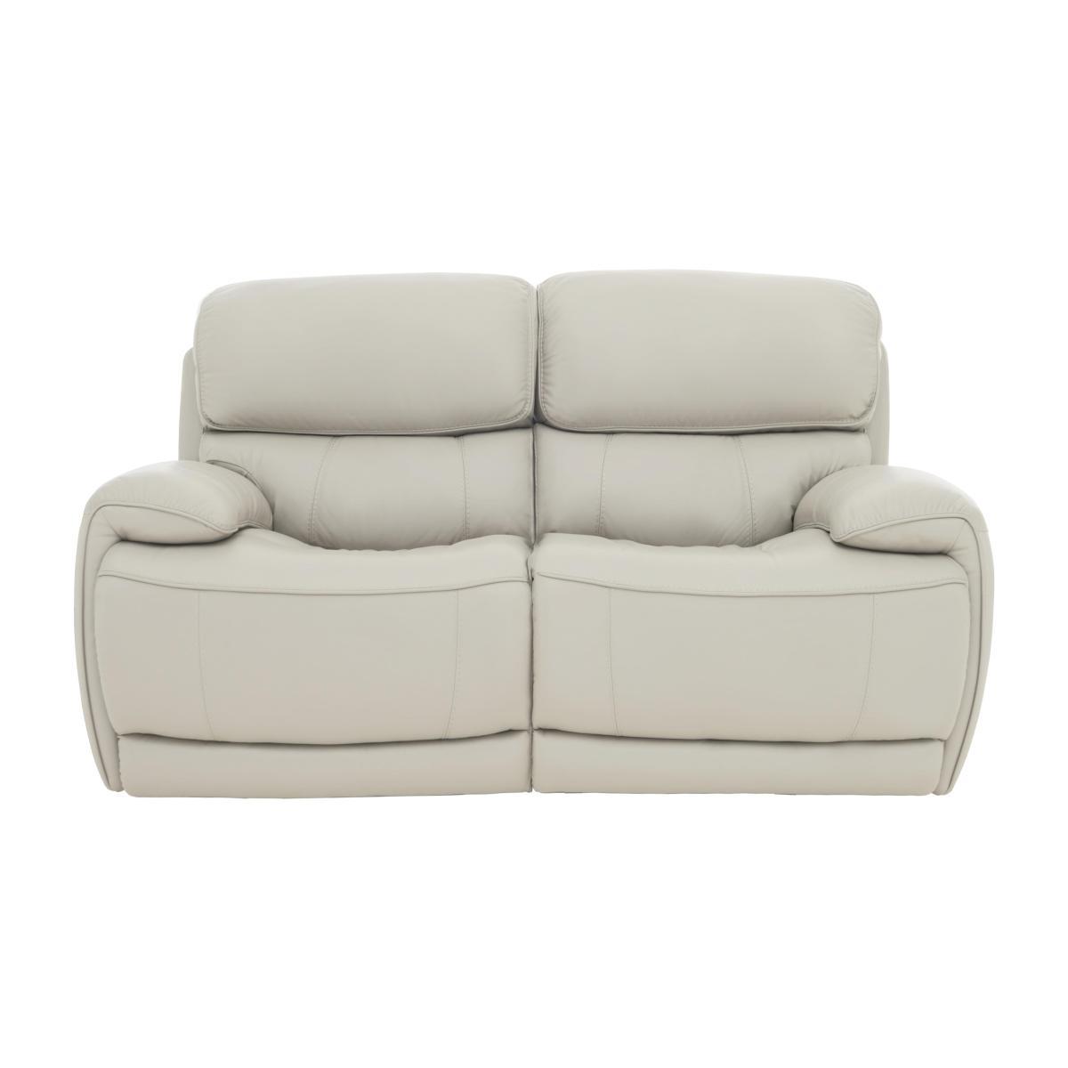 Relax Station Rocco 2 Seater Leather Power Rocker Sofa with Power Headrests - Grey- World of Leather – image 1