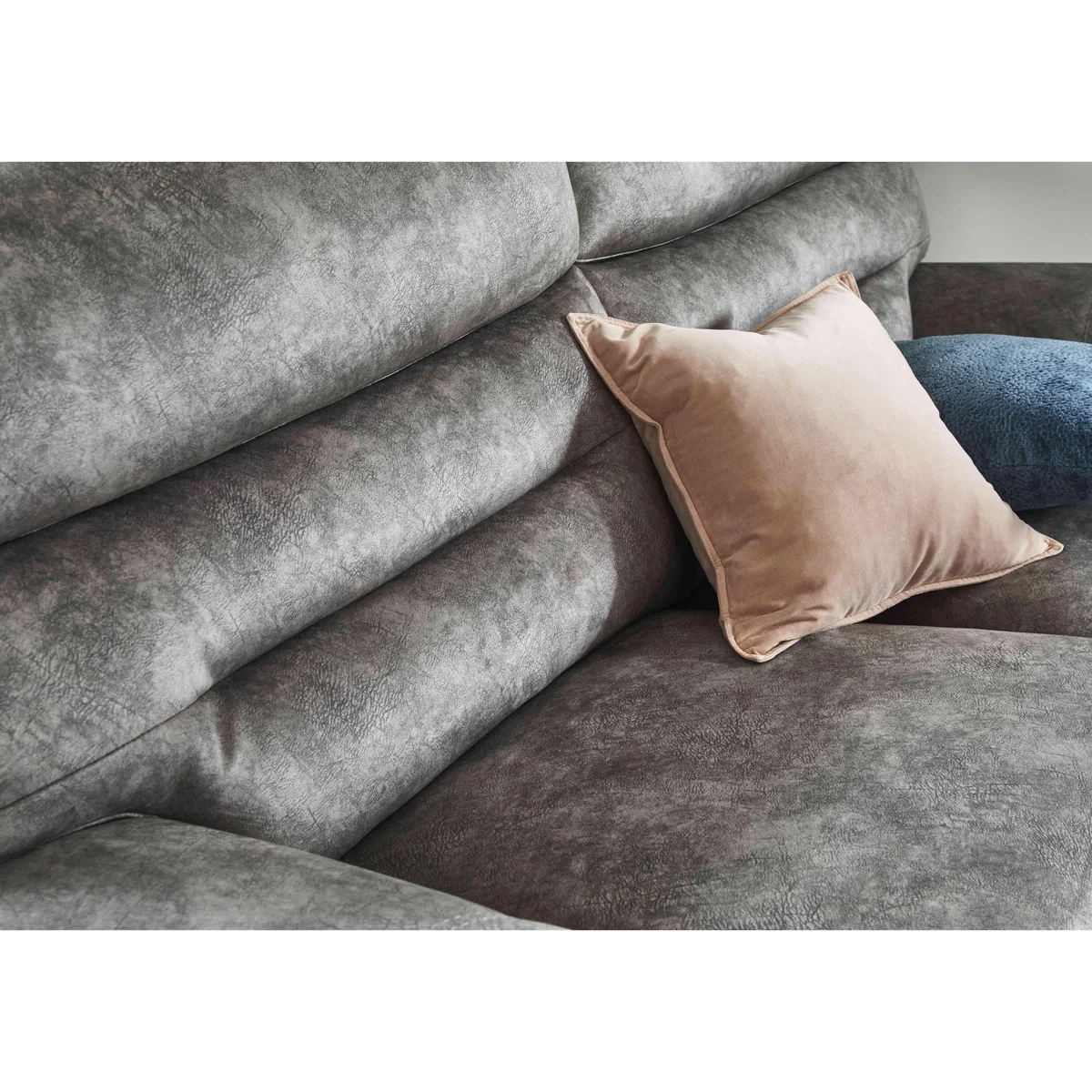 Comfort Story - Nimbus 2 Seater Fabric Power Recliner Sofa with Headrests - Baby Blue – image 6