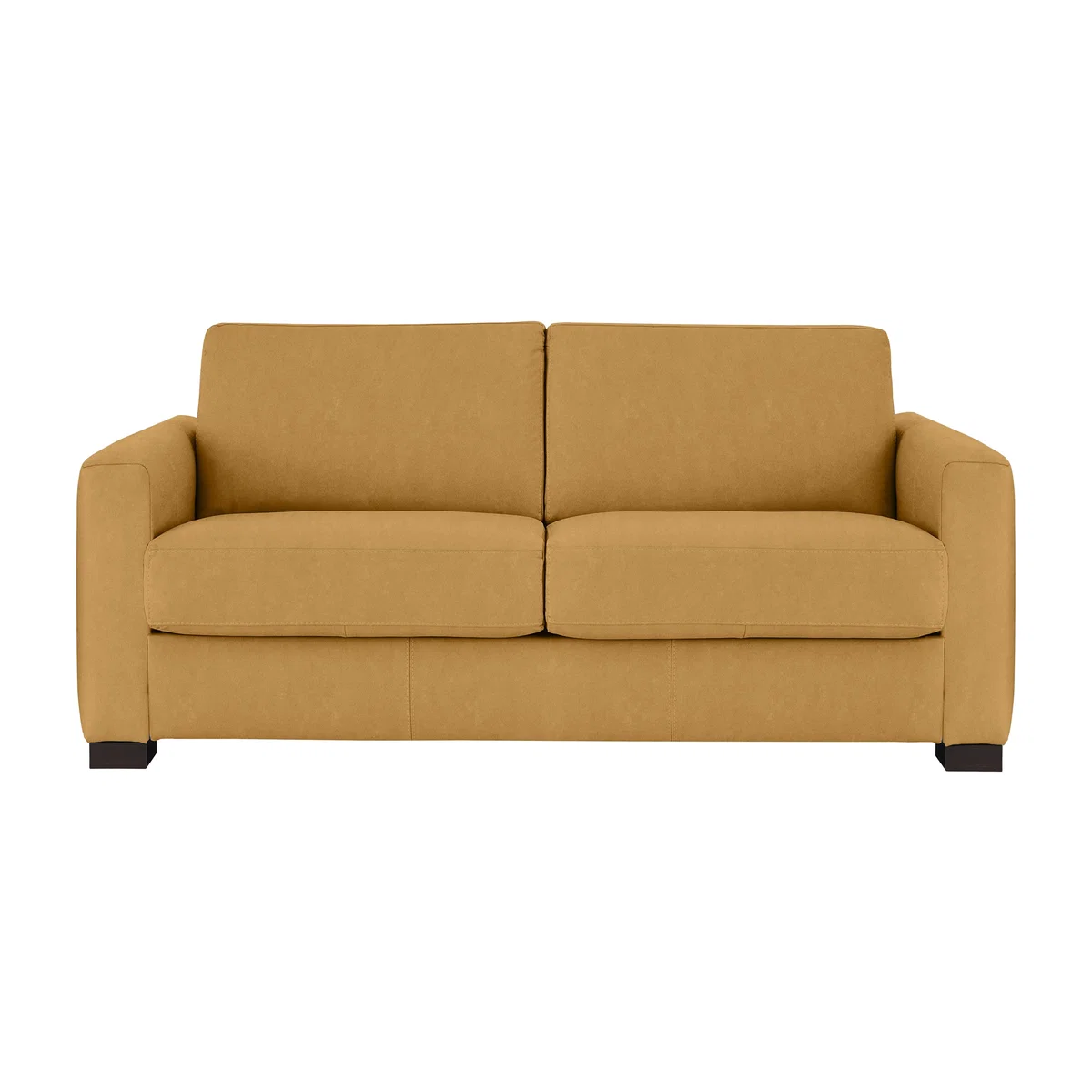 Nicoletti - Alcova 2.5 Seater Fabric Sofa with Box Arms - Yellow – image 1