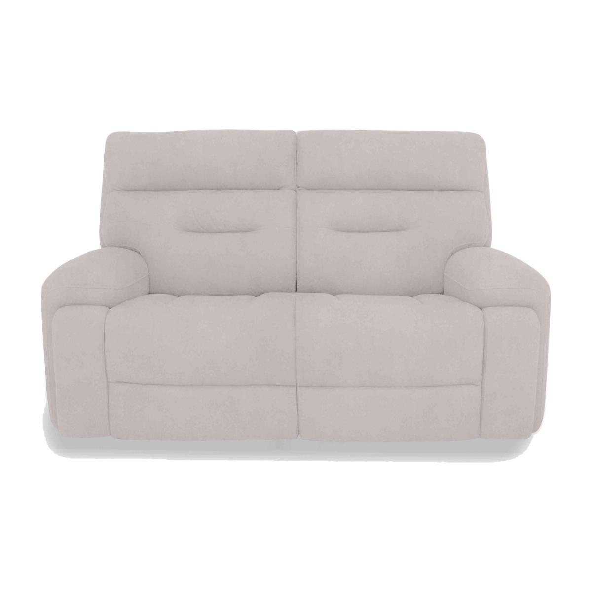Cinemax 2 Seater Fabric Sofa - Velvet White