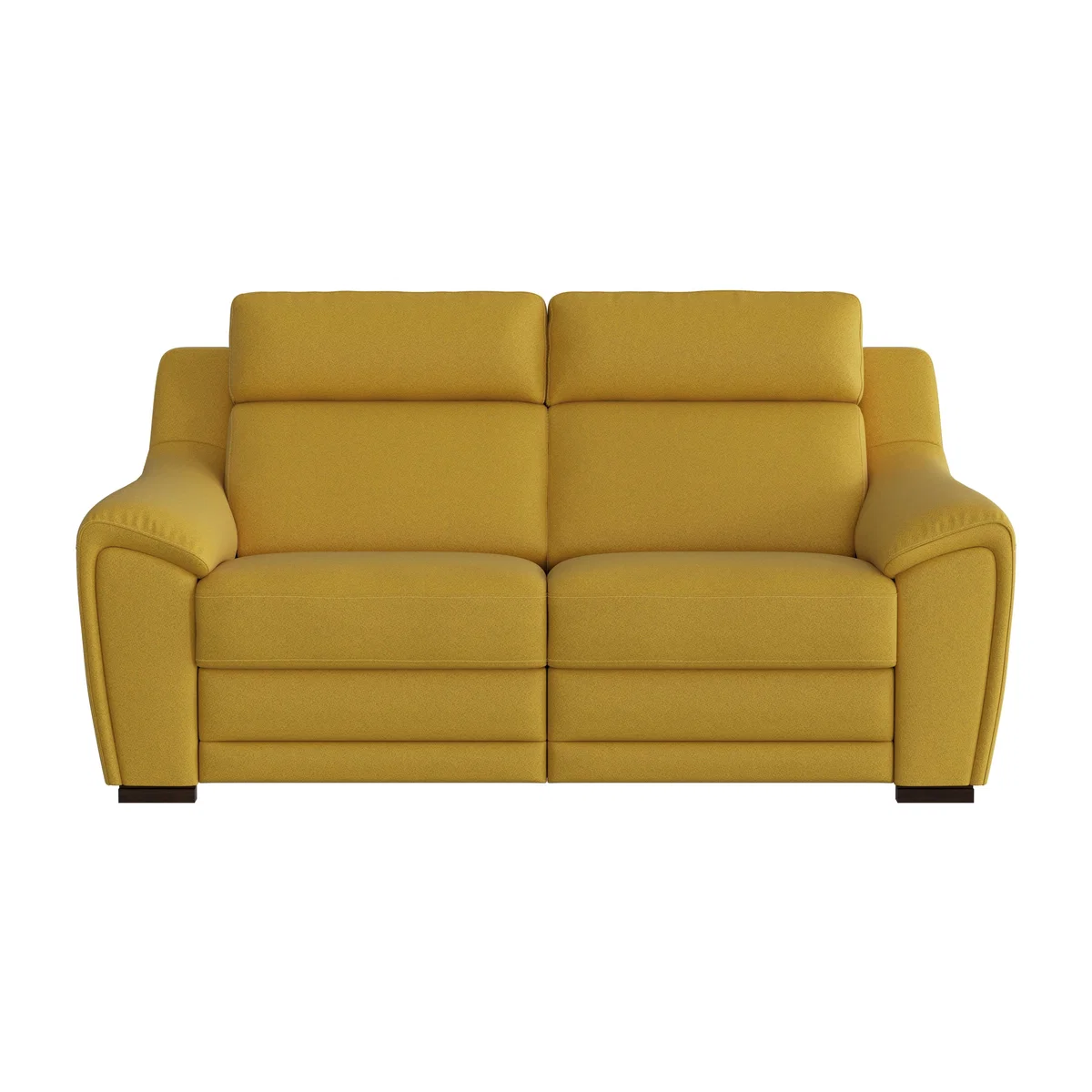 Nicoletti - Tosca 2.5 Seater Fabric Recliner Sofa with Power Headrests - Yellow