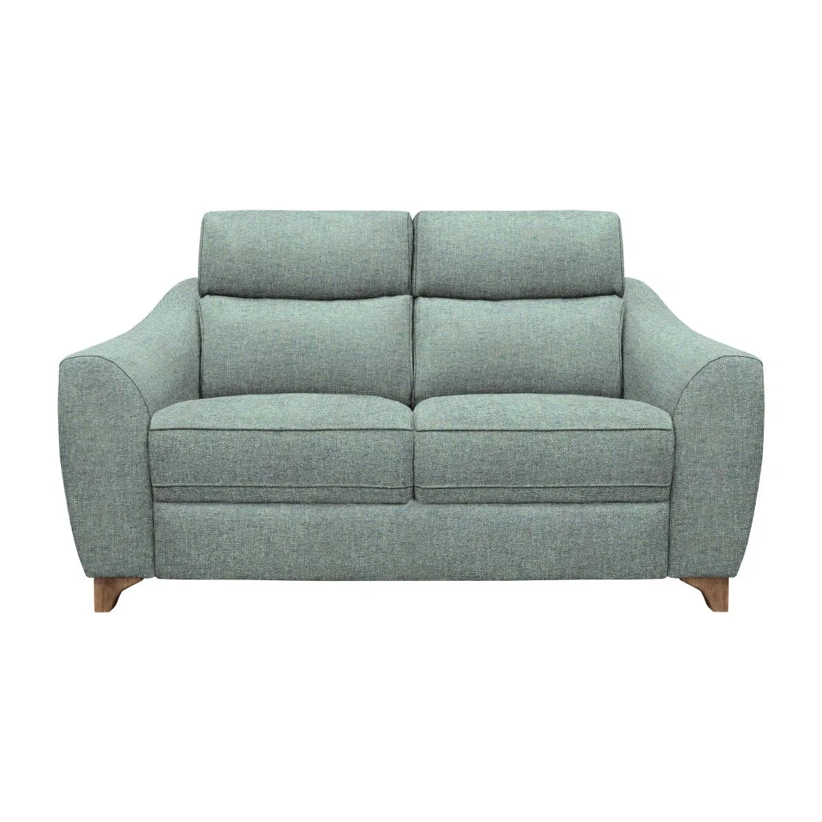 G Plan - Lucca 2 Seater Fabric Sofa - Dapple Kingfisher with Walnut Feet