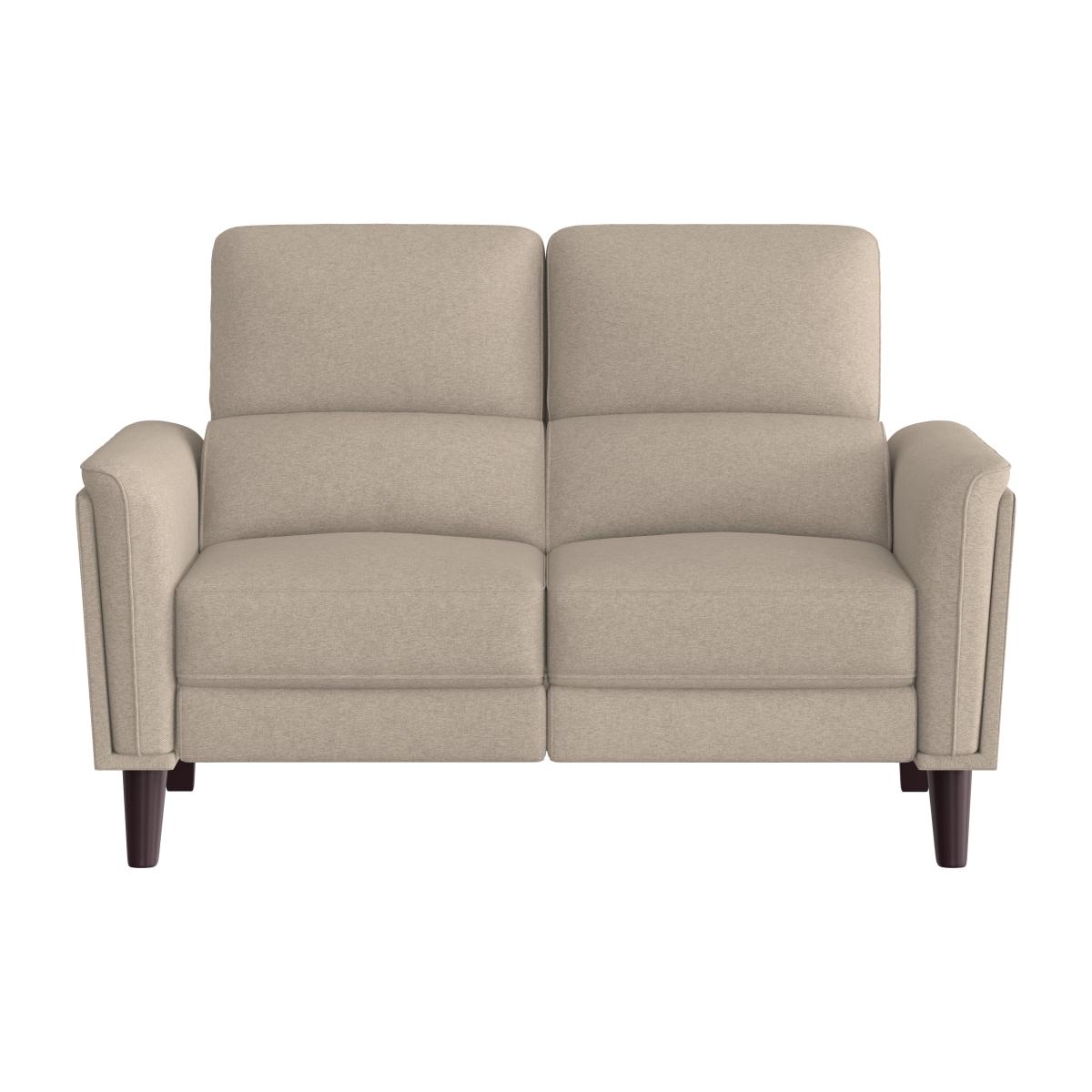 Compact Collection Klein 2 Seater Fabric Power Recliner Sofa with Telescopic Headrests - R28 Beige – image 1