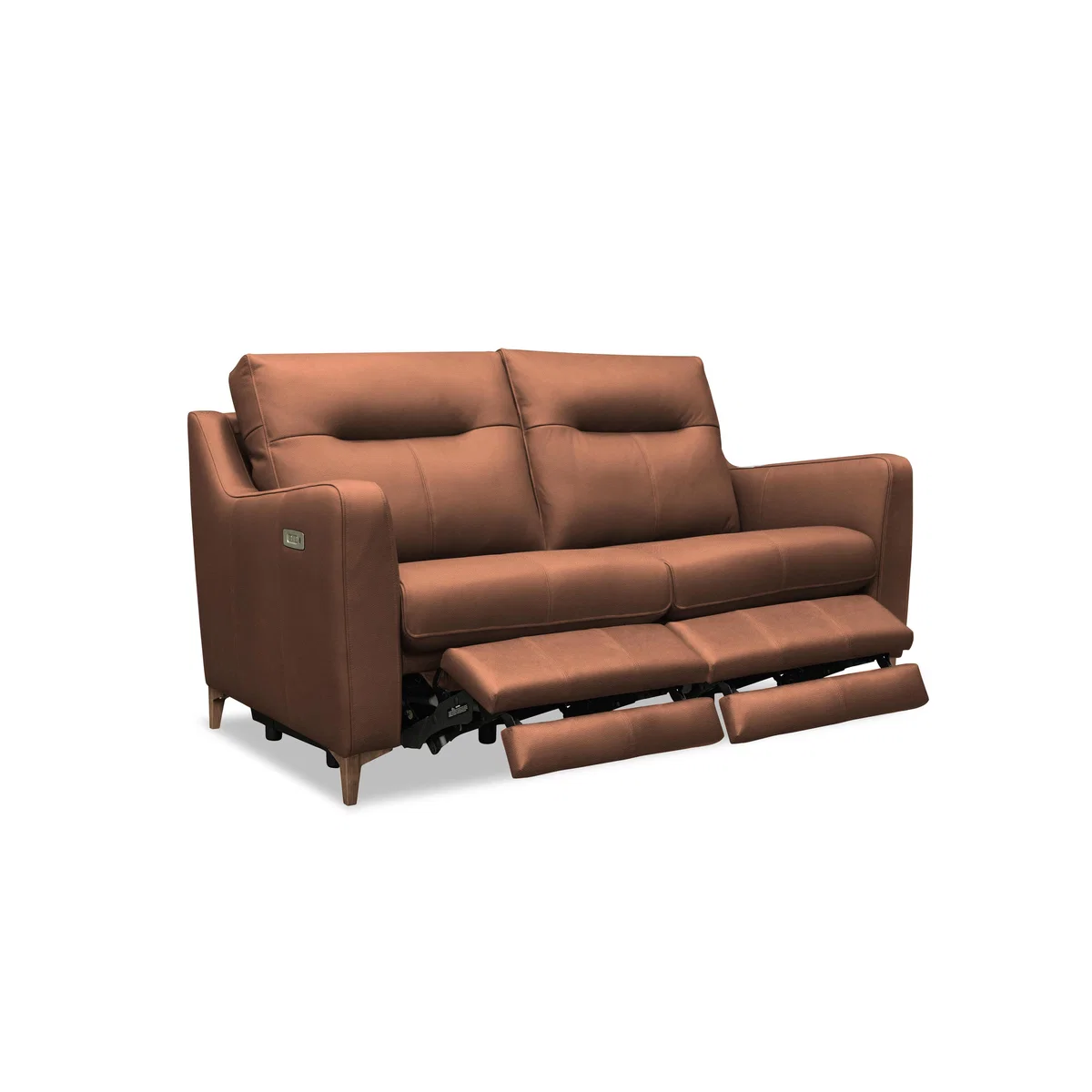 G Plan - Arlo 2 Seater Leather Sofa - No Recliner - Cambridge Conker with Walnut Feet – image 5