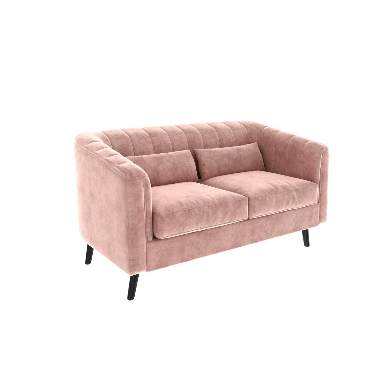 Pink Velvet 3 Seater Sofa & 2 Seater Sofa Set - Lotti – image 3
