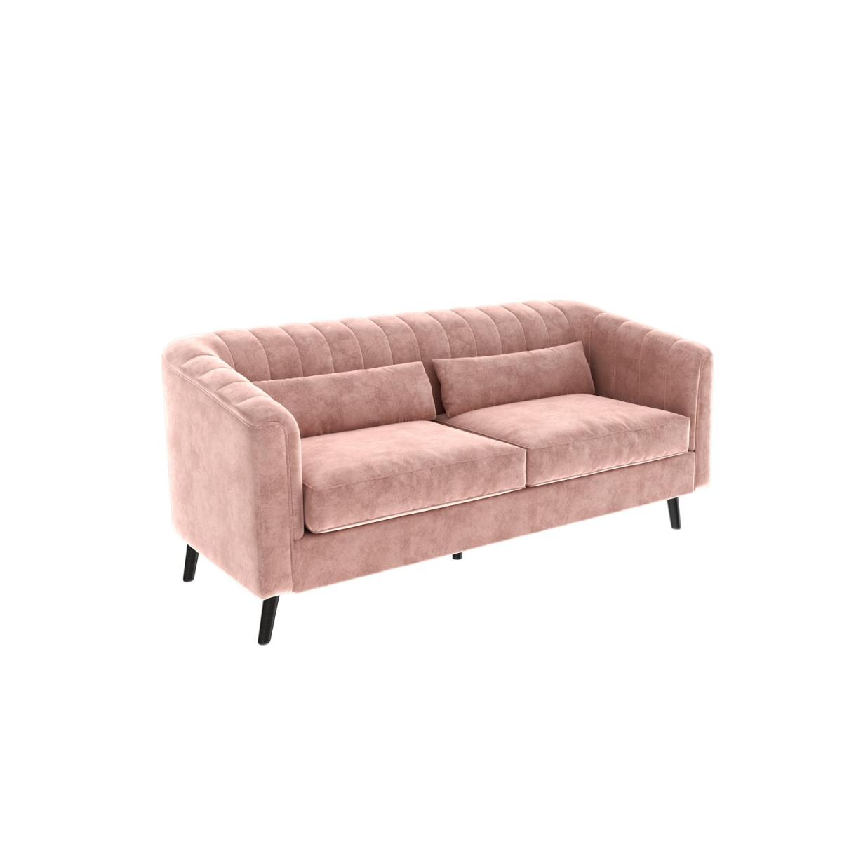 Pink Velvet 3 Seater Sofa & 2 Seater Sofa Set - Lotti – image 6