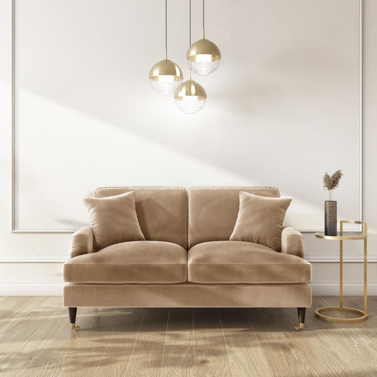 Sofa Set in Beige Velvet 3 & 2 Seater - Payton – image 2
