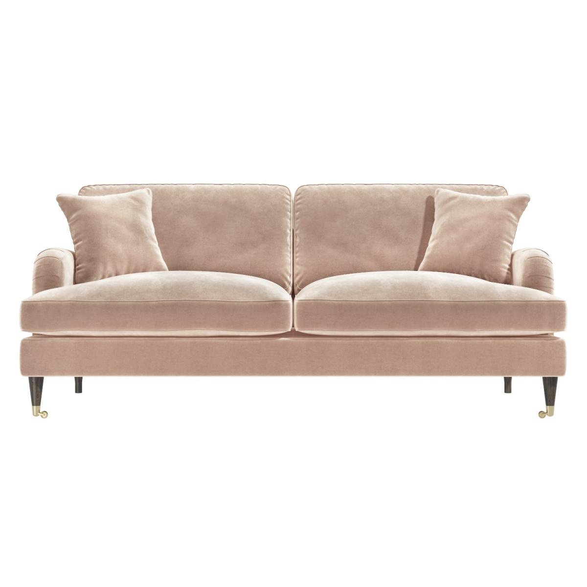 Velvet 2 Seater Sofa in Blush Pink - Payton – image 2