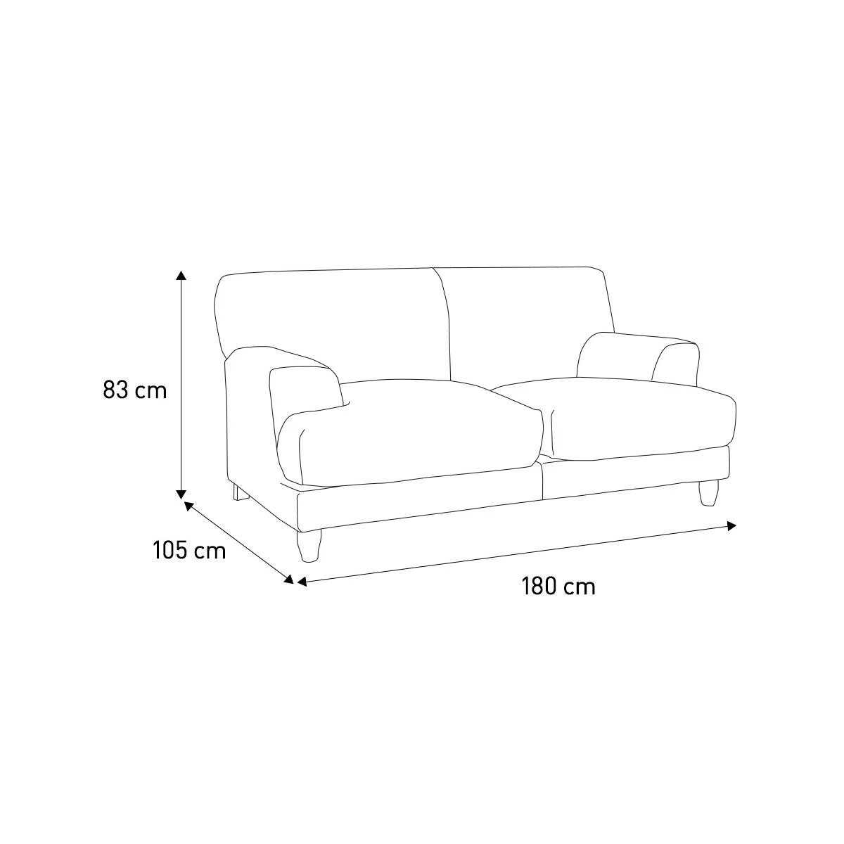 Habitat Askem 2 Seater Velvet Sofa - dusty rose – image 7