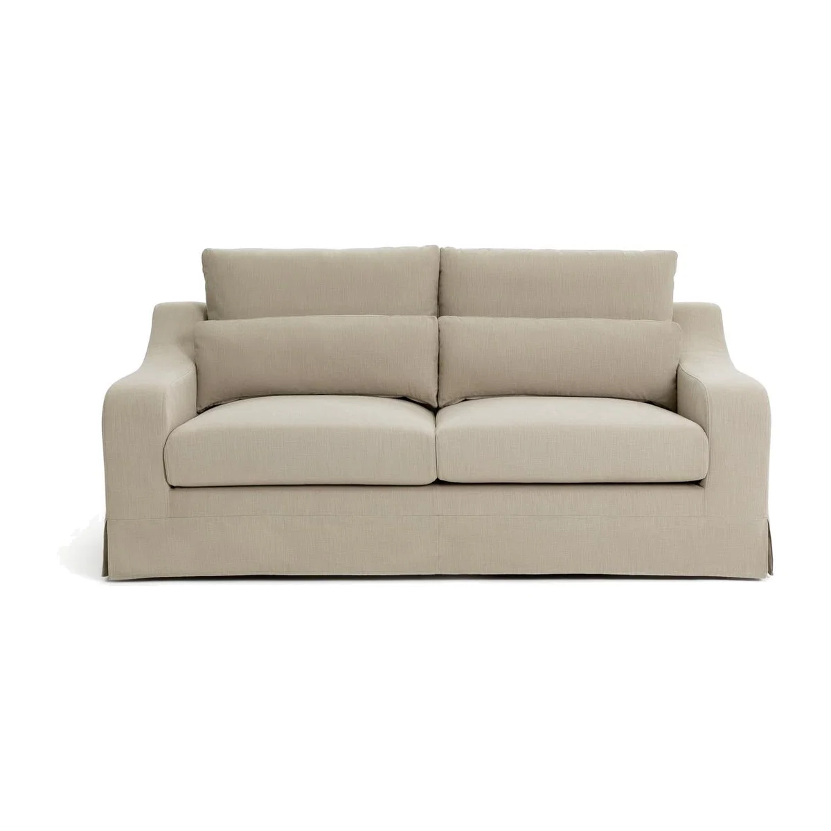 Habitat Odin 2 Seater Fabric Sofa - Natural – image 1