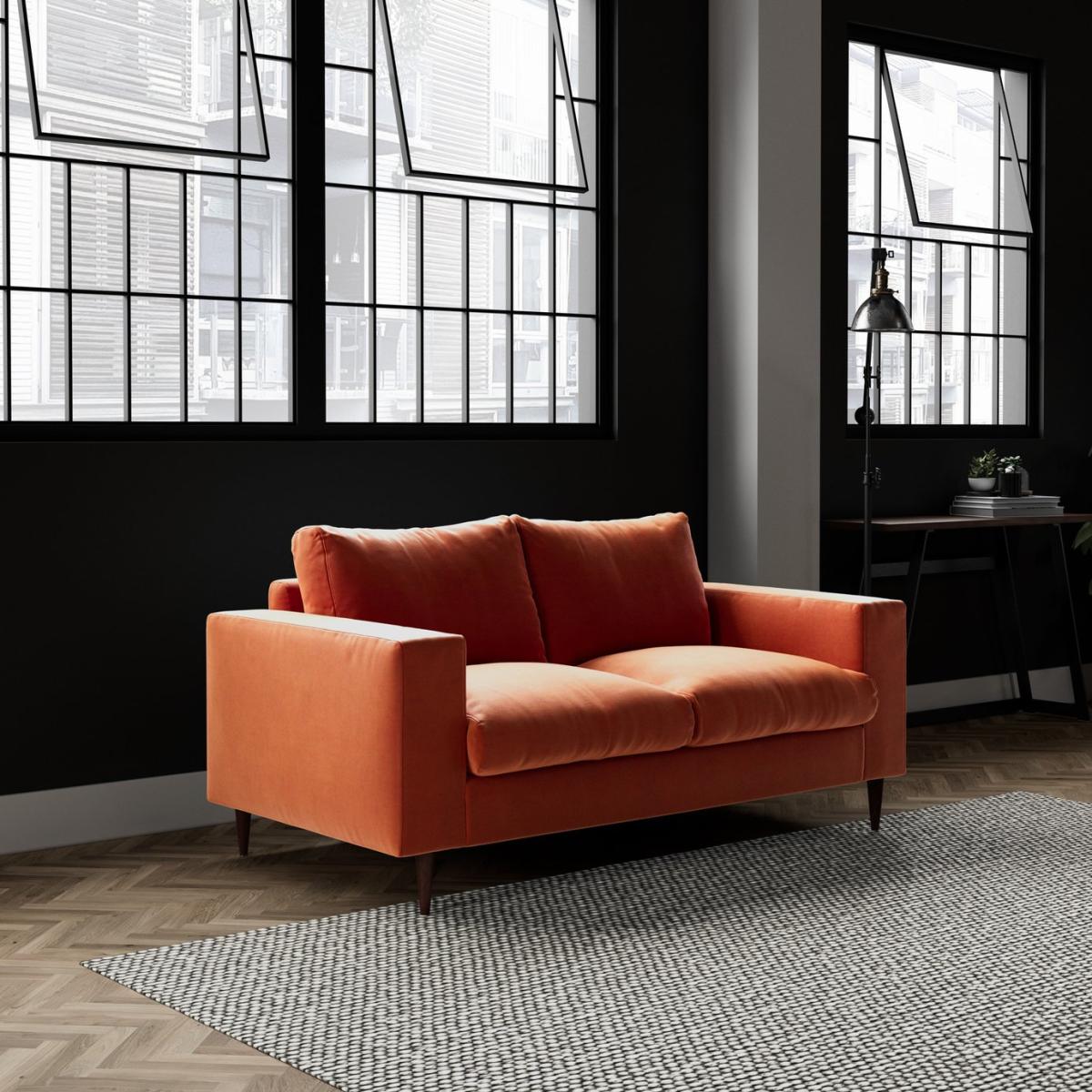 Swoon Evesham Velvet 2 Seater Sofa - Burnt Orange – image 3