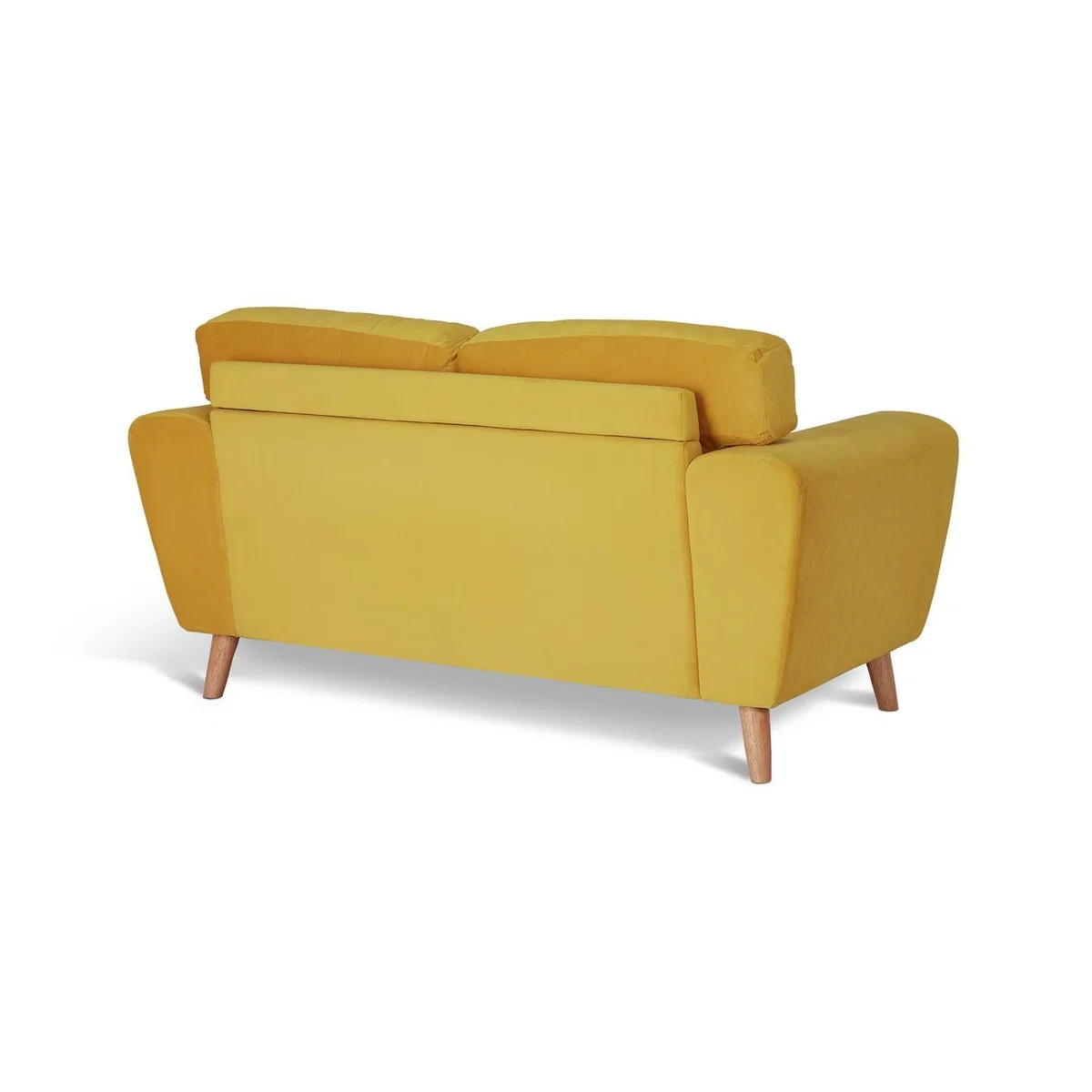 Habitat Snuggle 2 Seater Velvet Sofa - Yellow – image 3