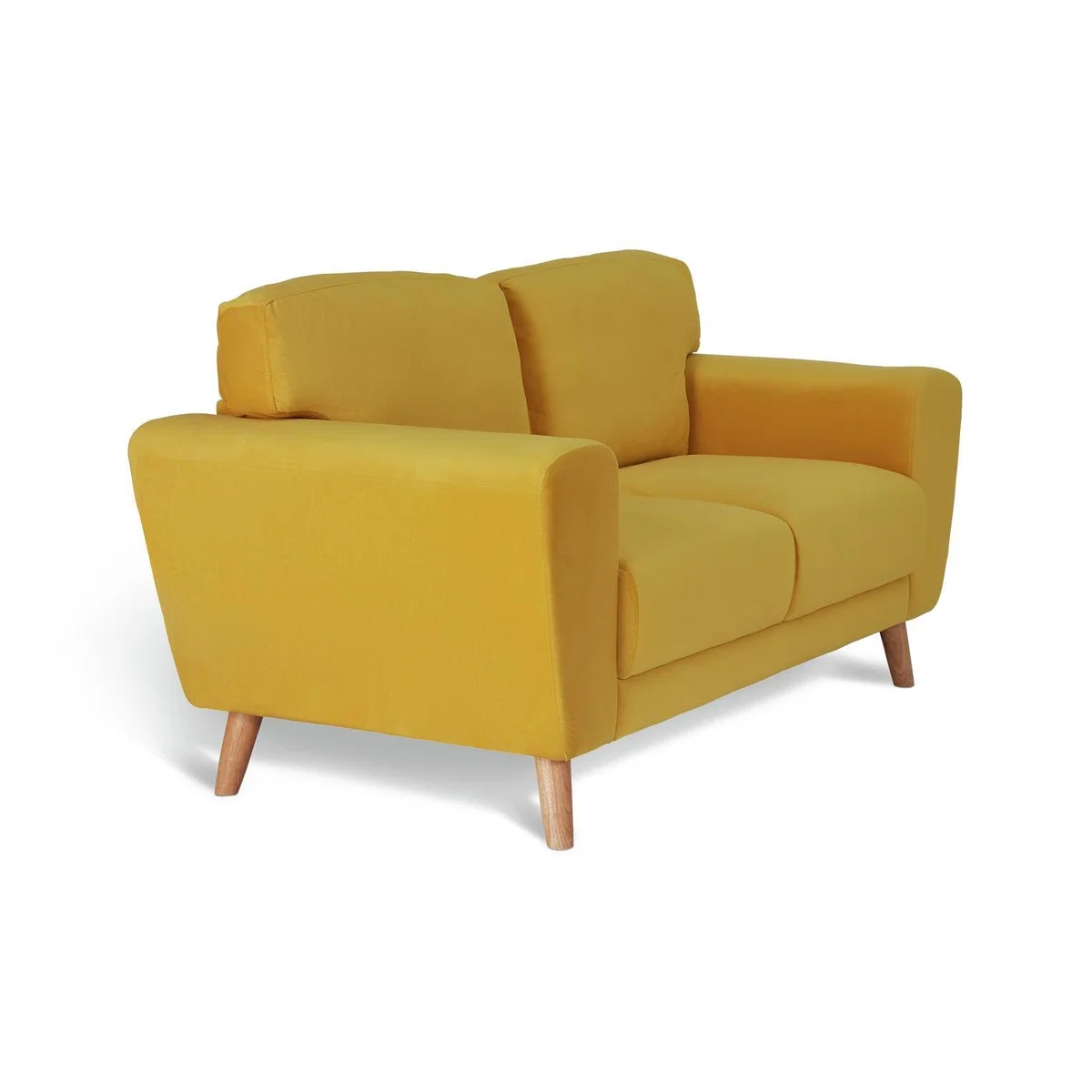 Habitat Snuggle 2 Seater Velvet Sofa - Yellow – image 4
