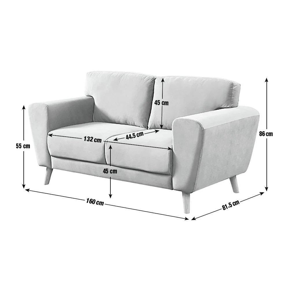 Habitat Snuggle 2 Seater Velvet Sofa - Yellow – image 7
