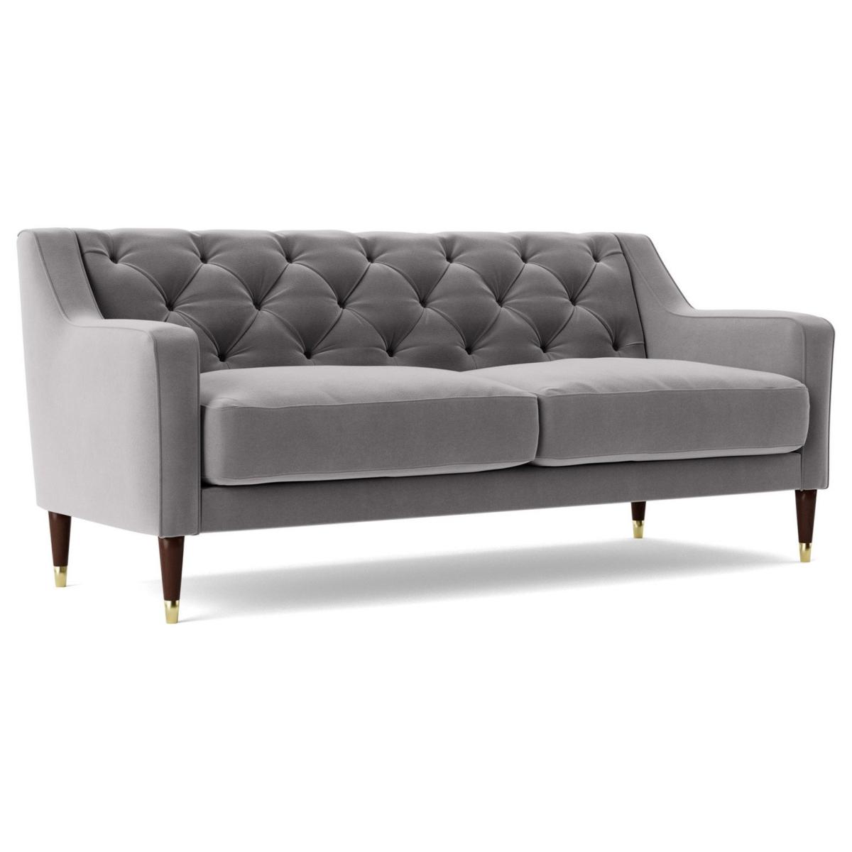 Swoon Pritchard Velvet 2 Seater Sofa - Silver Grey – image 7