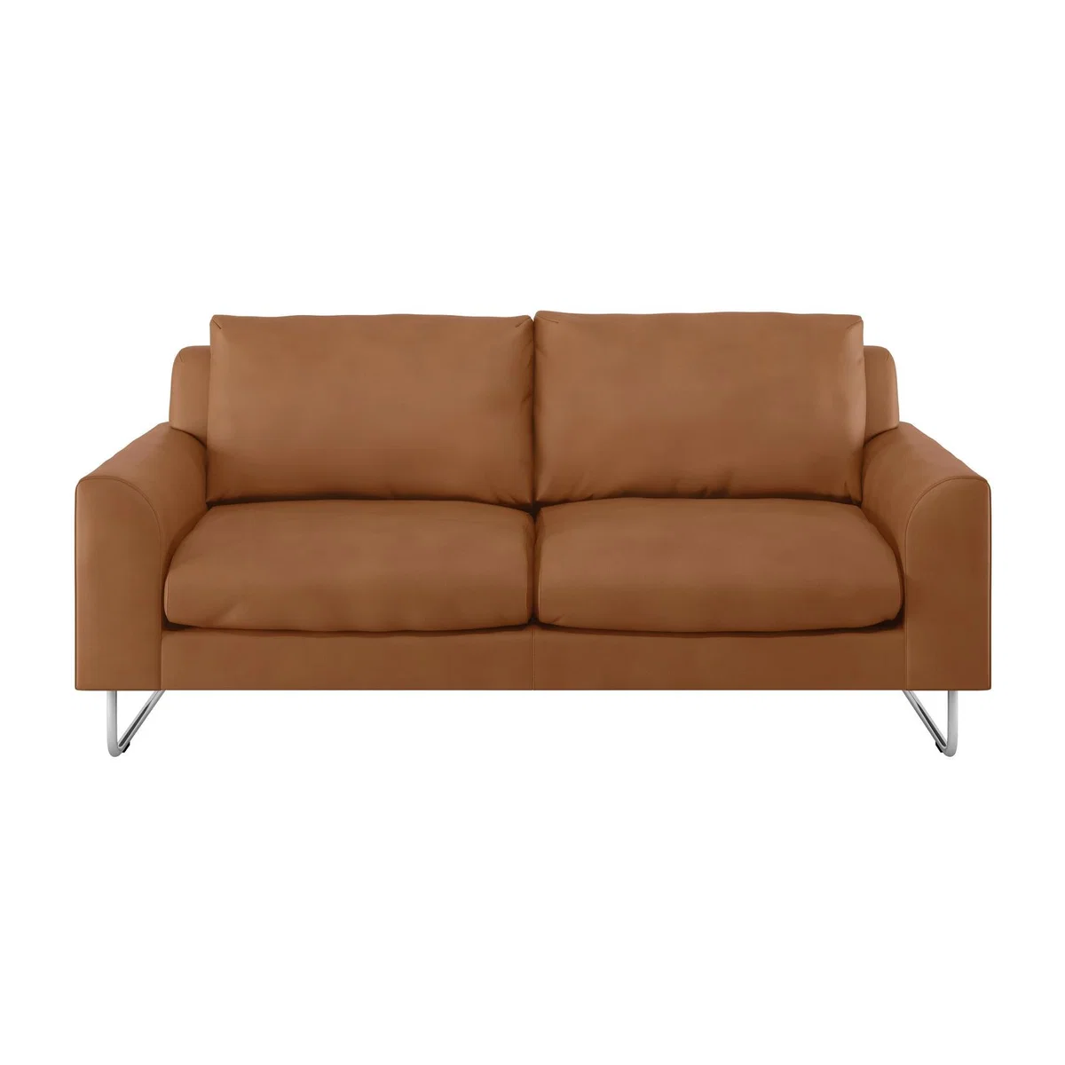 Habitat Lyle 2 Seater Leather Sofa - Tan – image 1