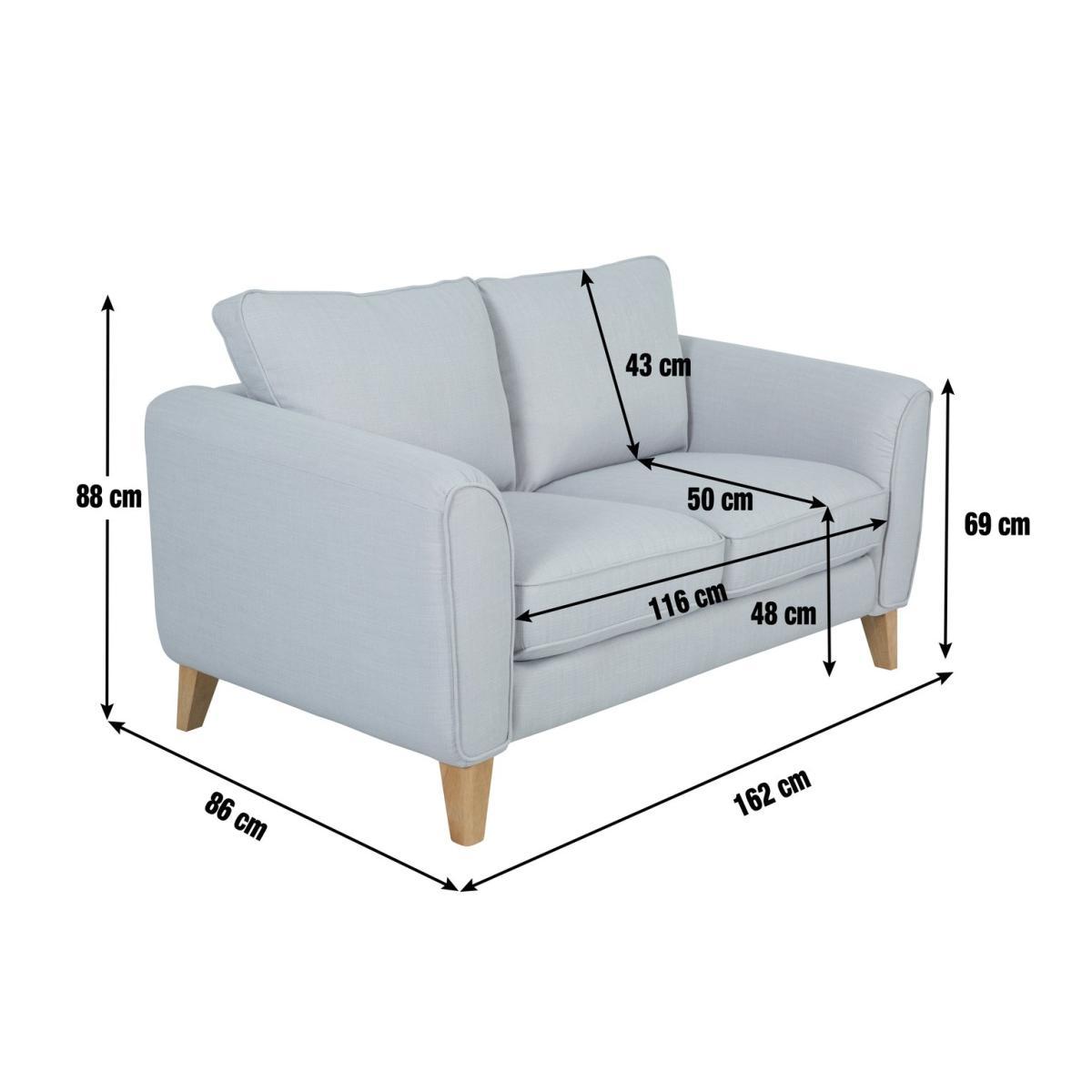 Habitat Cooper 2 Seater Fabric Sofa - Charcoal – image 7
