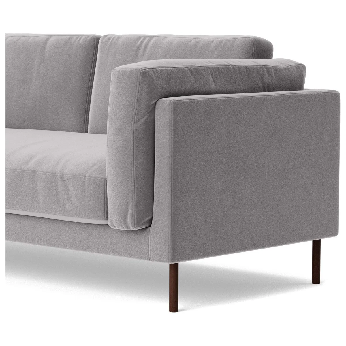 Swoon Munich Velvet 2 Seater Sofa - Silver Grey – image 5