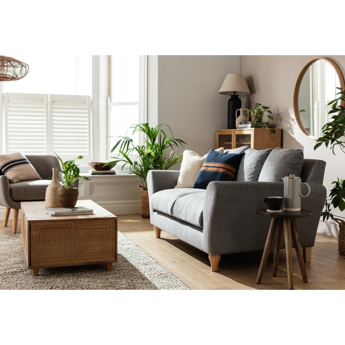 Habitat Carrie 2 Seater Fabric Sofa - Grey – image 3