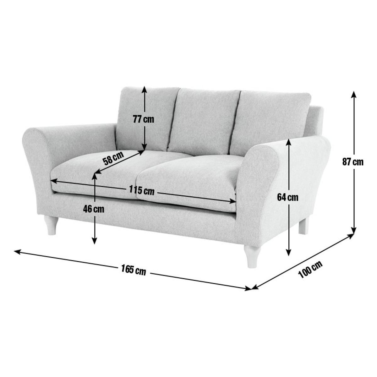Habitat Carrie 2 Seater Fabric Sofa - Grey – image 4