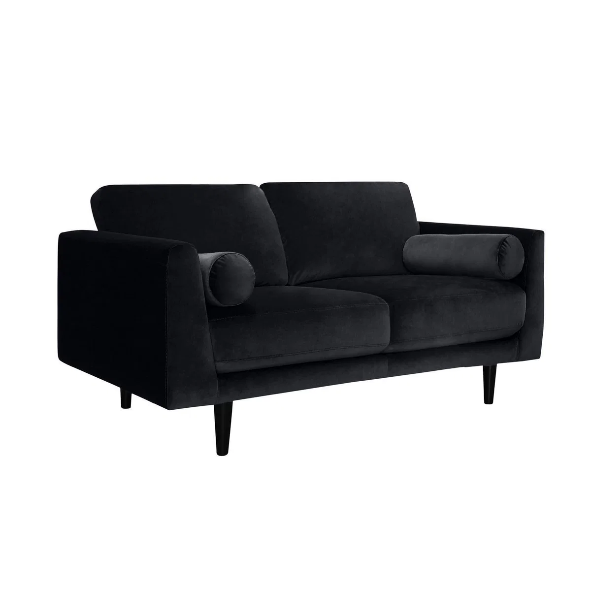 Habitat Jackson 2 Seater Velvet Sofa - Black – image 4