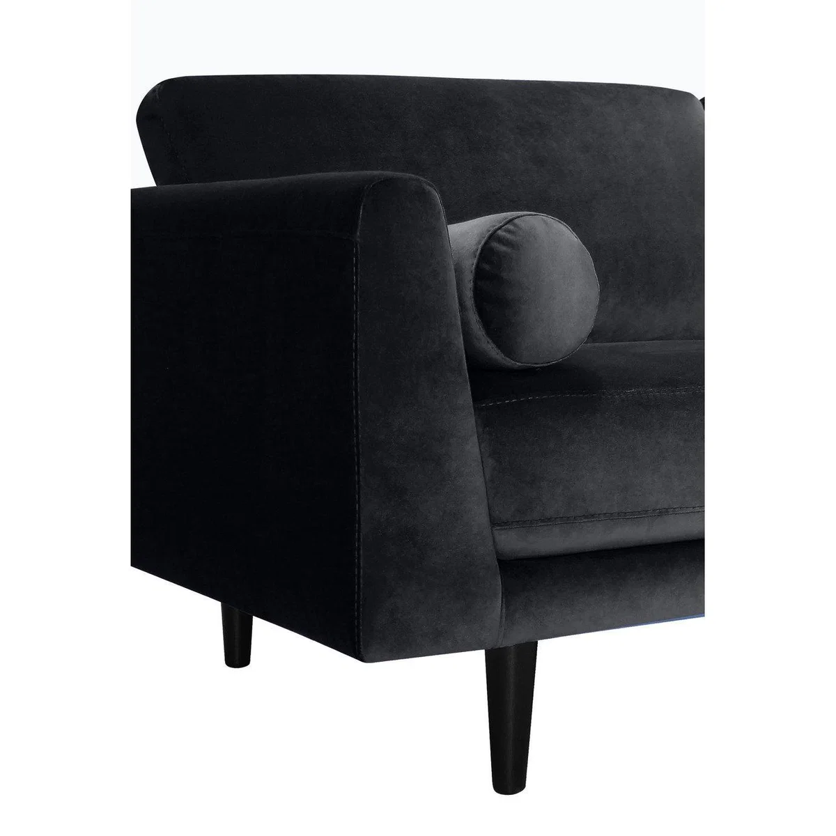 Habitat Jackson 2 Seater Velvet Sofa - Black – image 5