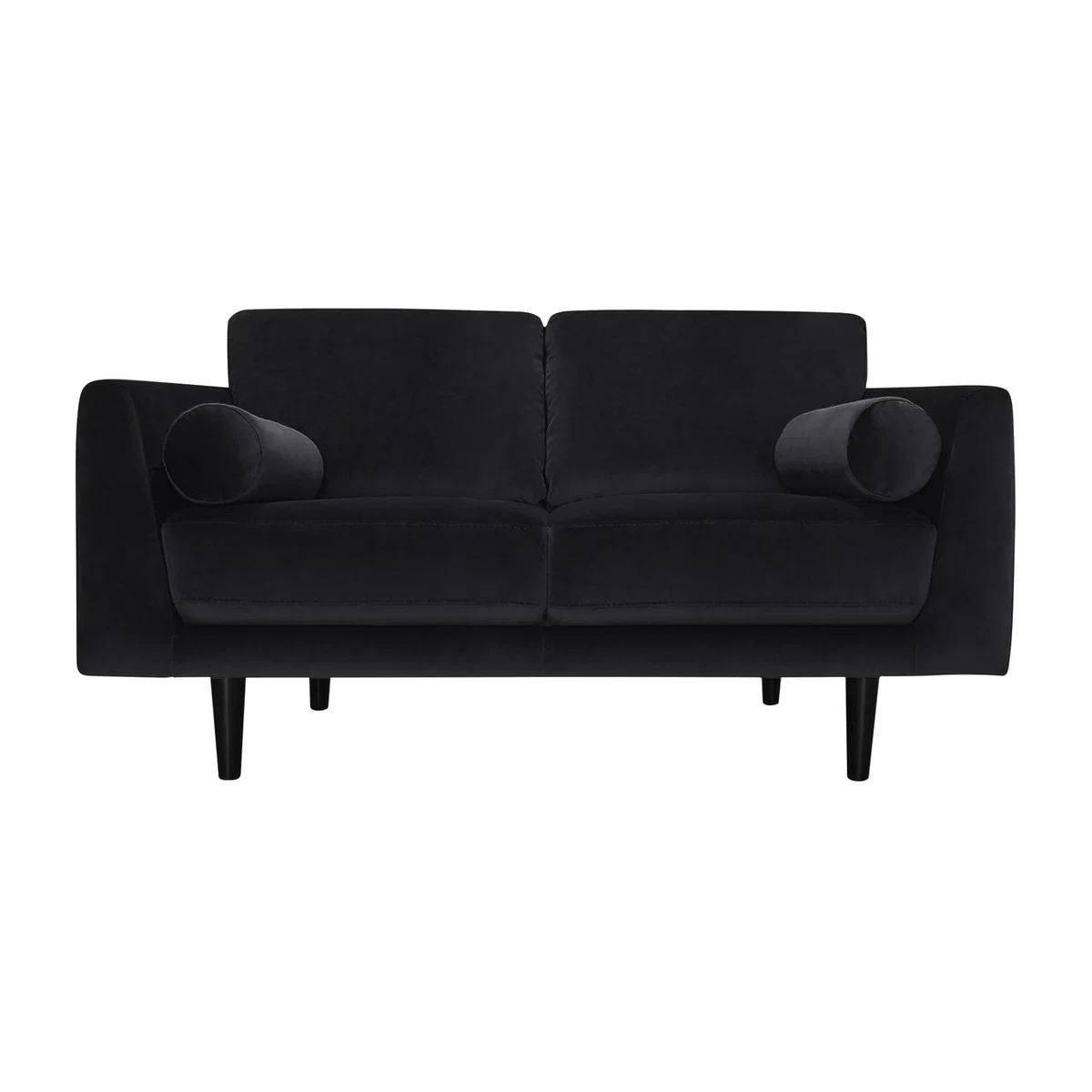 Habitat Jacob Fabric 2 Seater Sofa - Black – image 1