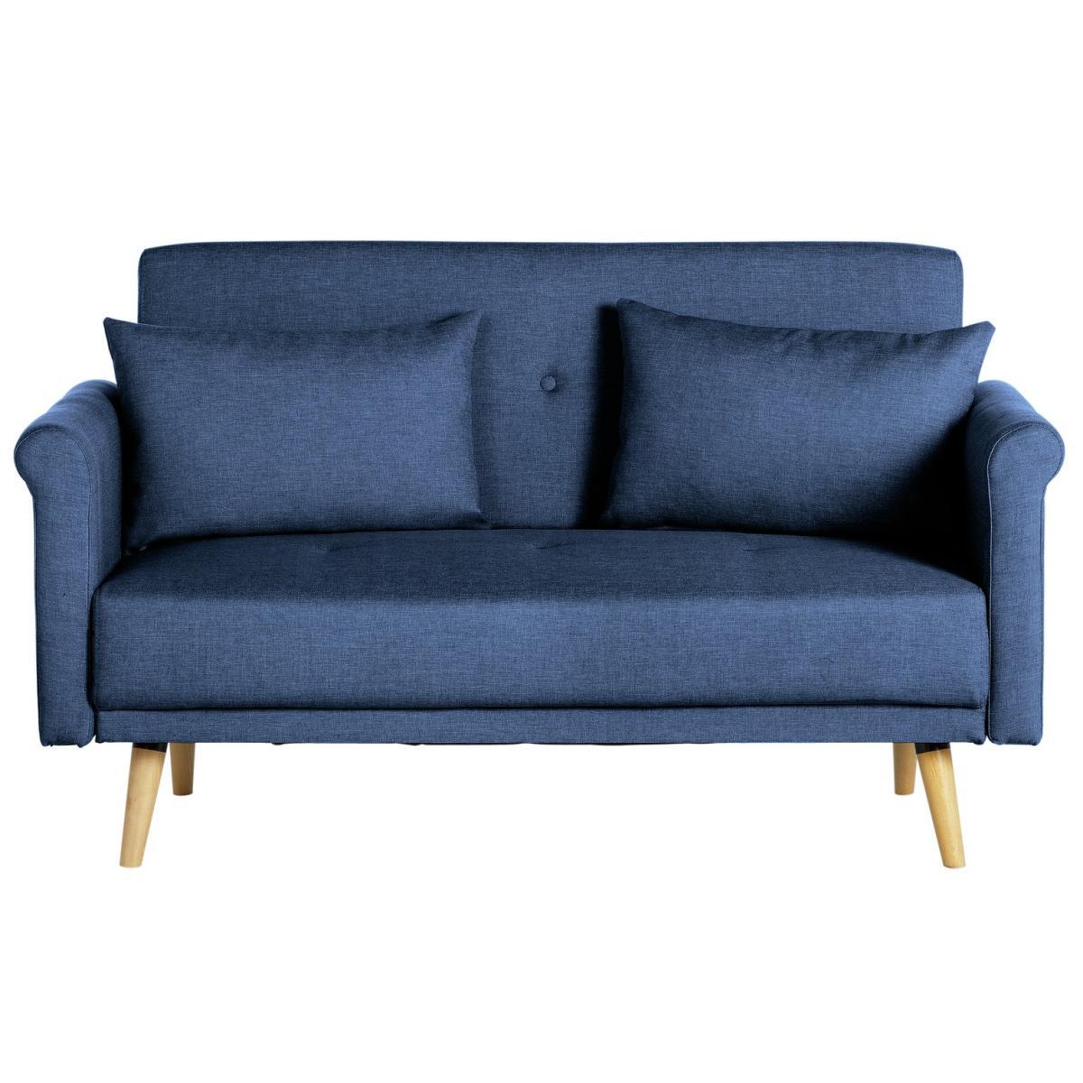 Habitat Evie 2 Seater Fabric Sofa - Navy – image 9