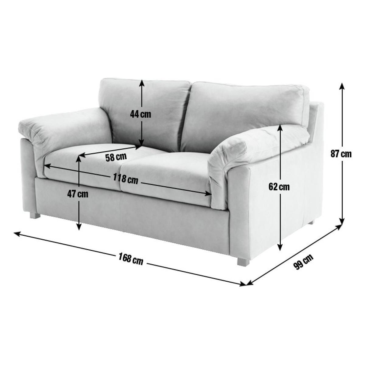 Habitat Florence 2 Seater Leather Sofa - Tan – image 4