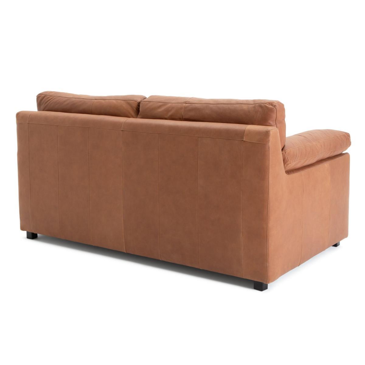 Habitat Florence 2 Seater Leather Sofa - Tan – image 6