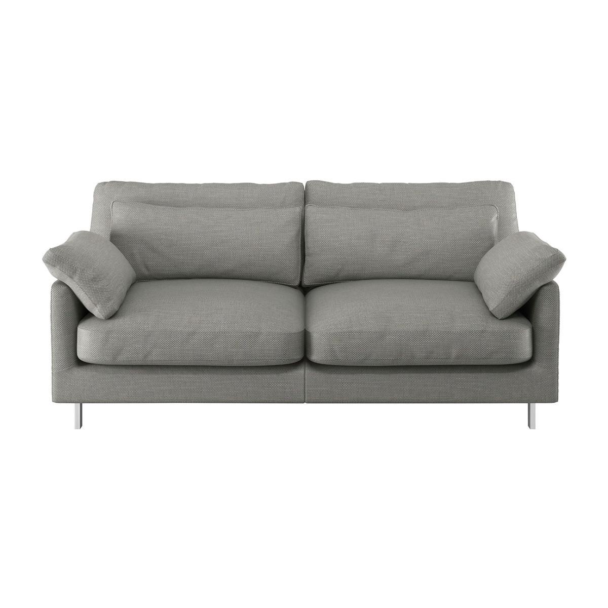 Habitat Cuscino 2 Seater Textured Fabric Sofa - Light Grey – image 1