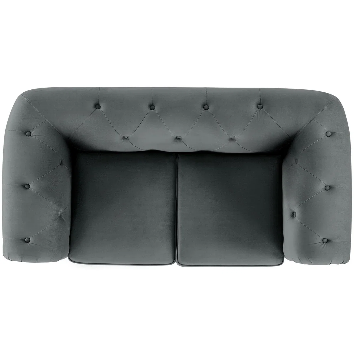 Habitat Clarendon Chesterfield Velvet 2 Seater Sofa-Charcoal – image 7