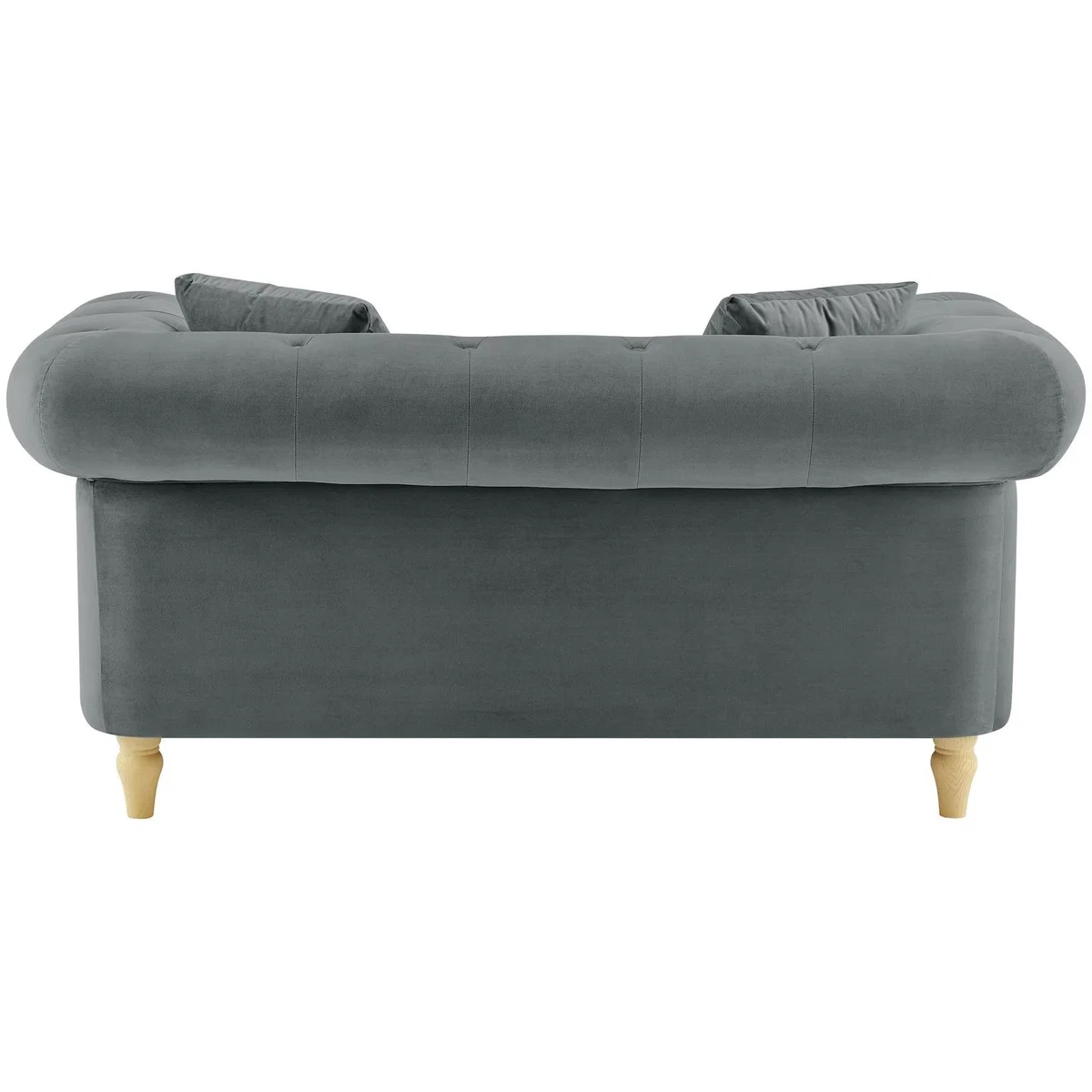 Habitat Clarendon Chesterfield Velvet 2 Seater Sofa-Charcoal – image 10