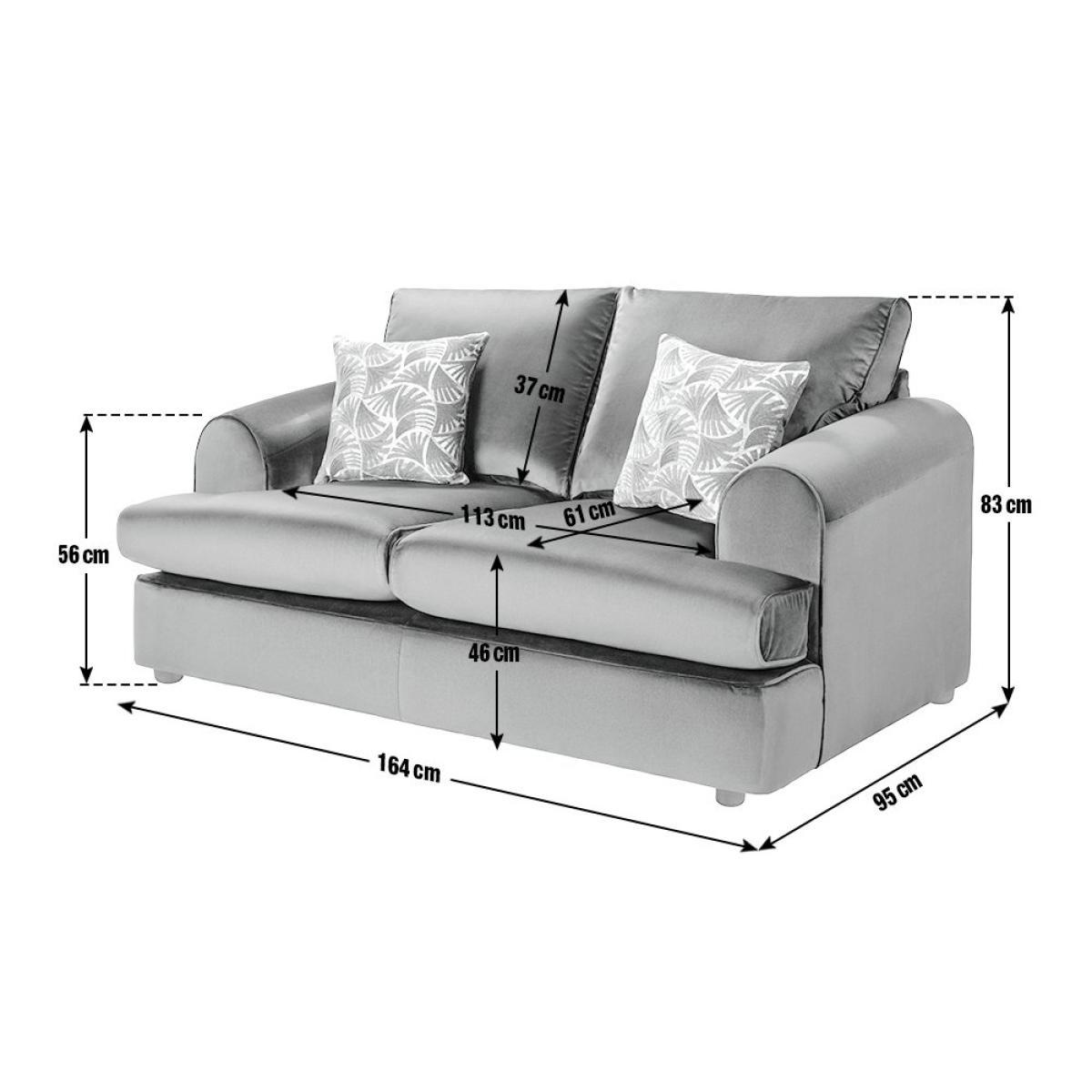 Habitat Atticus 2 Seater Fabric Sofa - Grey – image 3