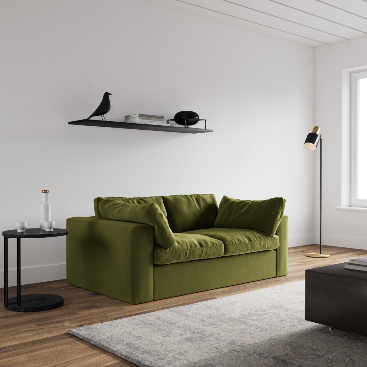 Swoon Seattle Velvet 2 Seater Sofa - Fern Green – image 3
