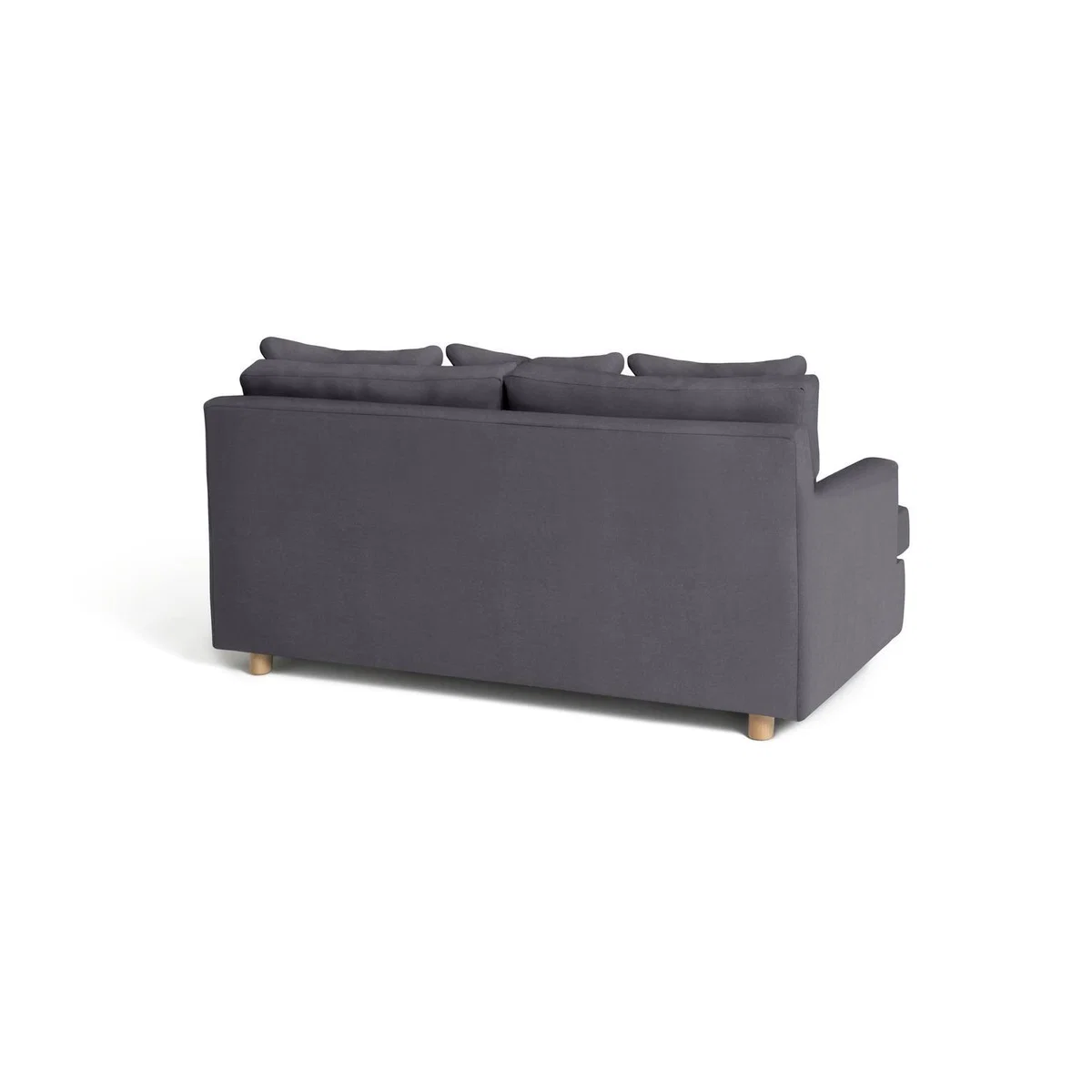 Habitat Lana 2 Seater Velvet Sofa with Cushion - Charcoal – image 4