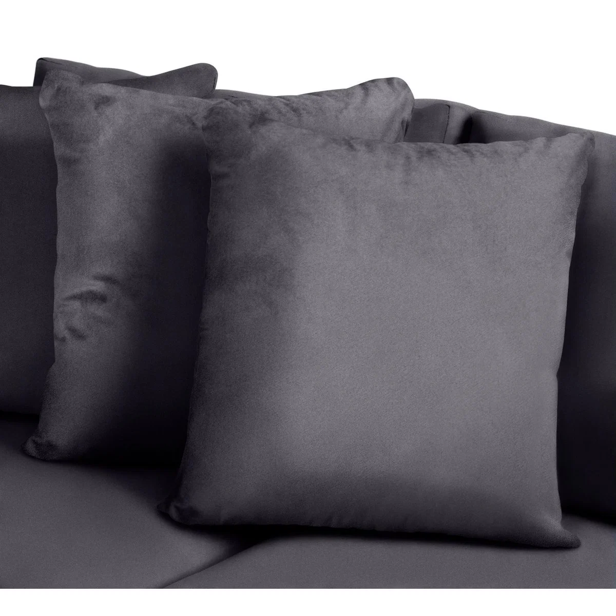 Habitat Lana 2 Seater Velvet Sofa with Cushion - Charcoal – image 7