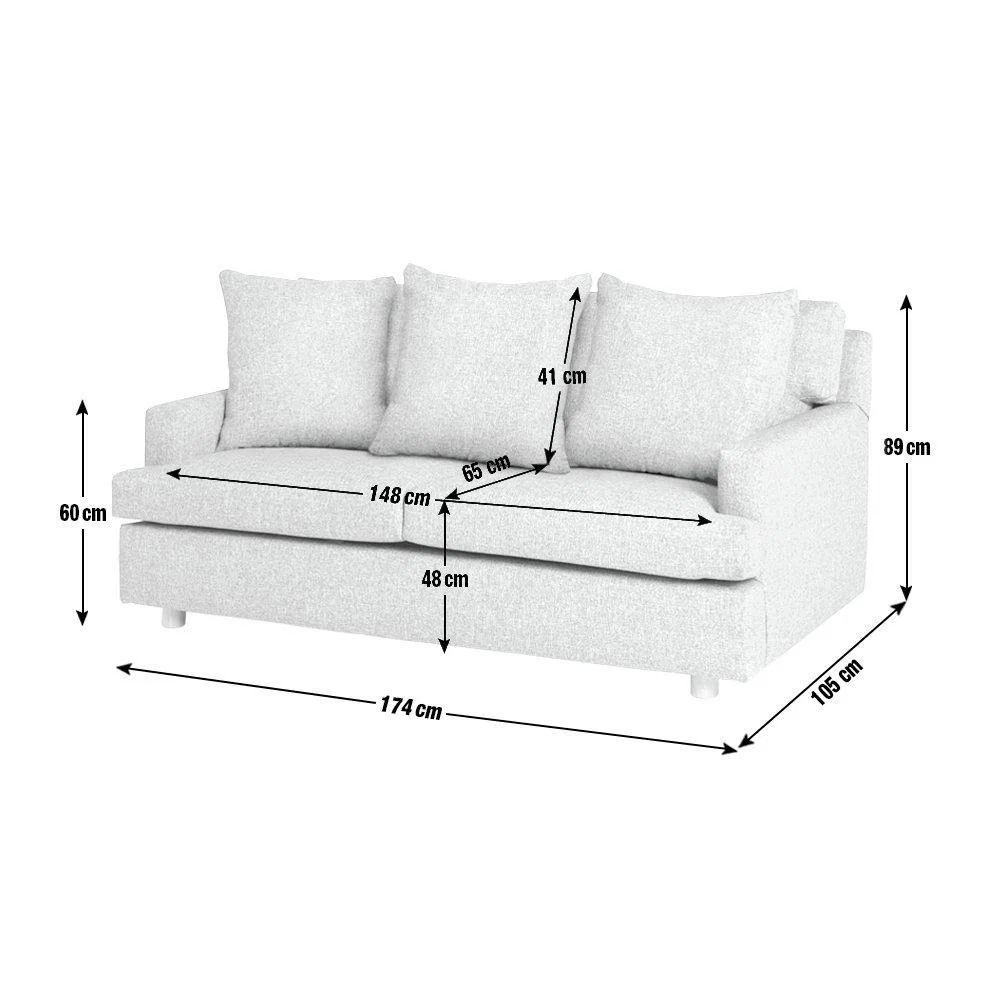 Habitat Lana 2 Seater Velvet Sofa with Cushion - Charcoal – image 8
