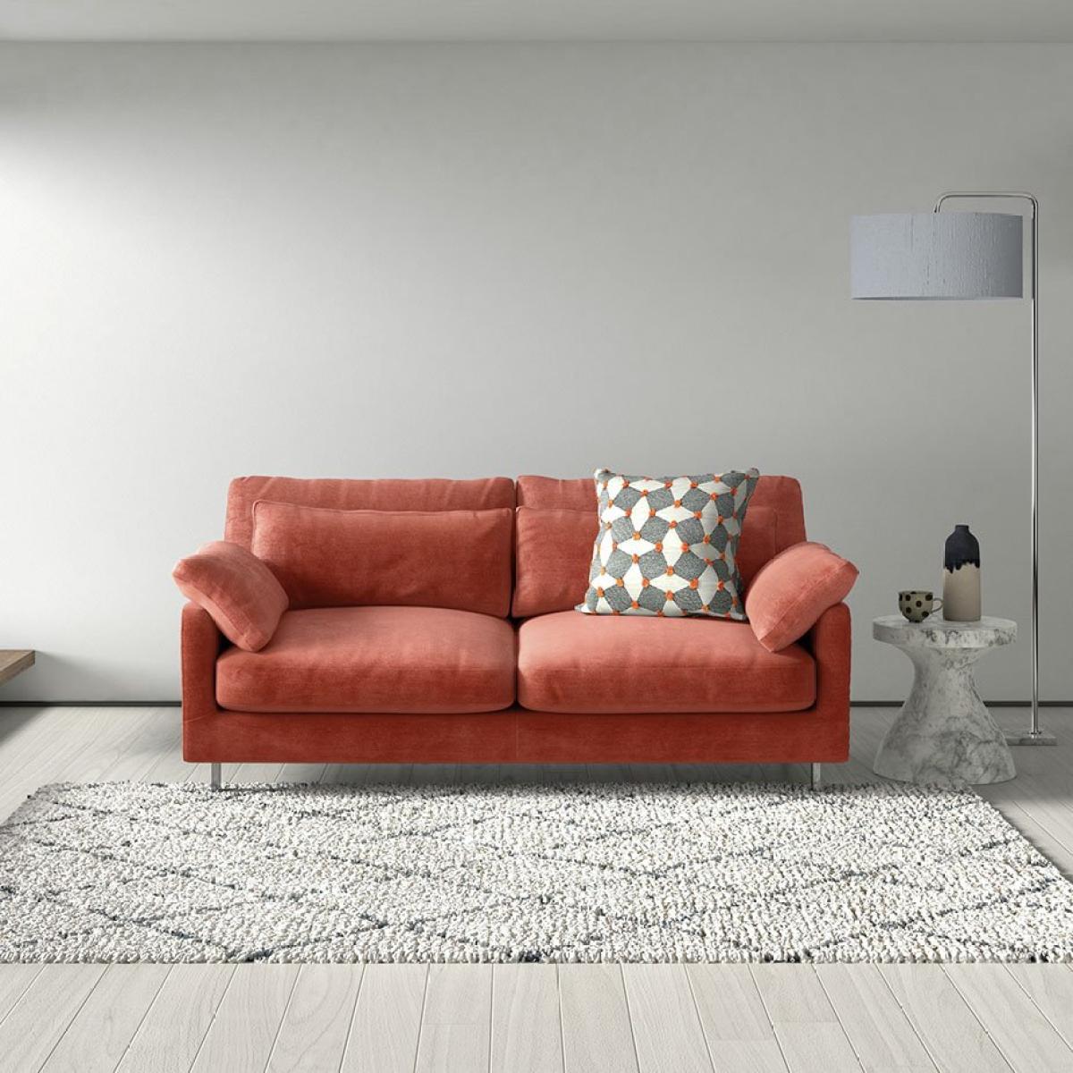 Habitat Cuscino 2 Seater Velvet Sofa - Dark Grey – image 2