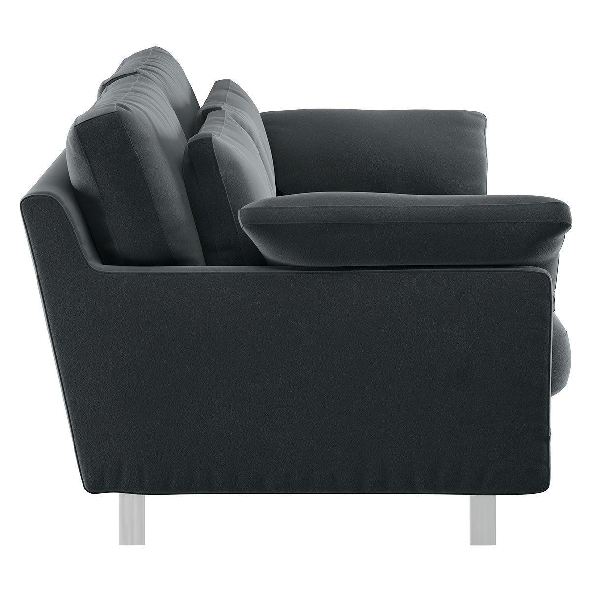 Habitat Cuscino 2 Seater Velvet Sofa - Dark Grey – image 5