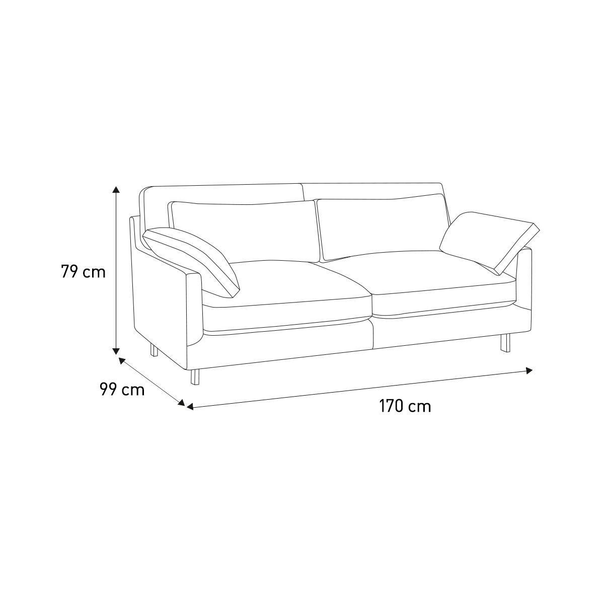 Habitat Cuscino 2 Seater Velvet Sofa - Dark Grey – image 7