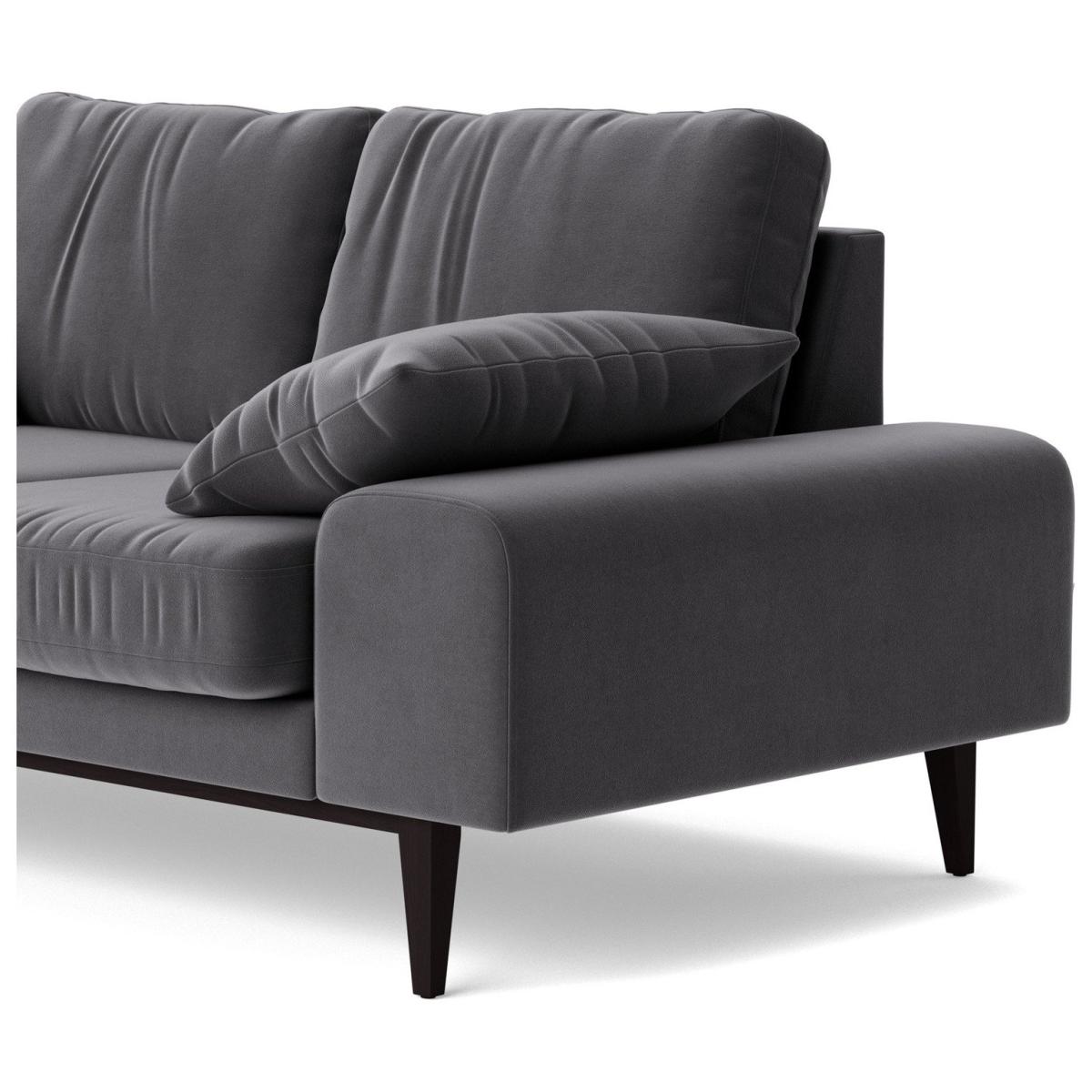Swoon Tulum Velvet 2 Seater Sofa - Granite Grey – image 5