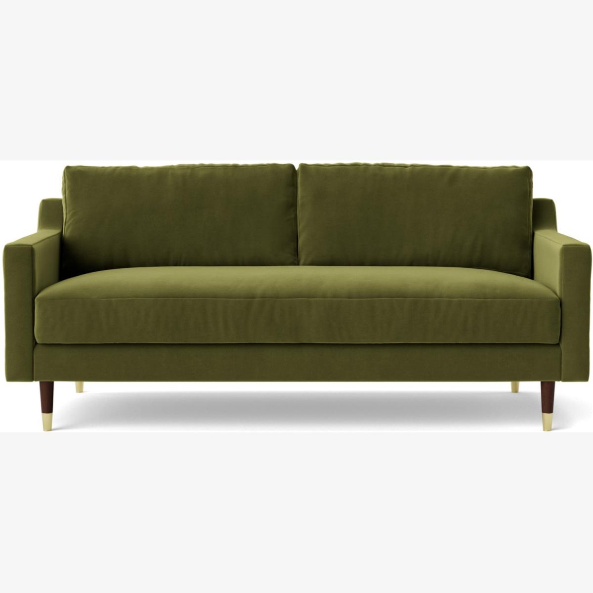 Swoon Rieti Velvet 2 Seater Sofa - Fern Green – image 1