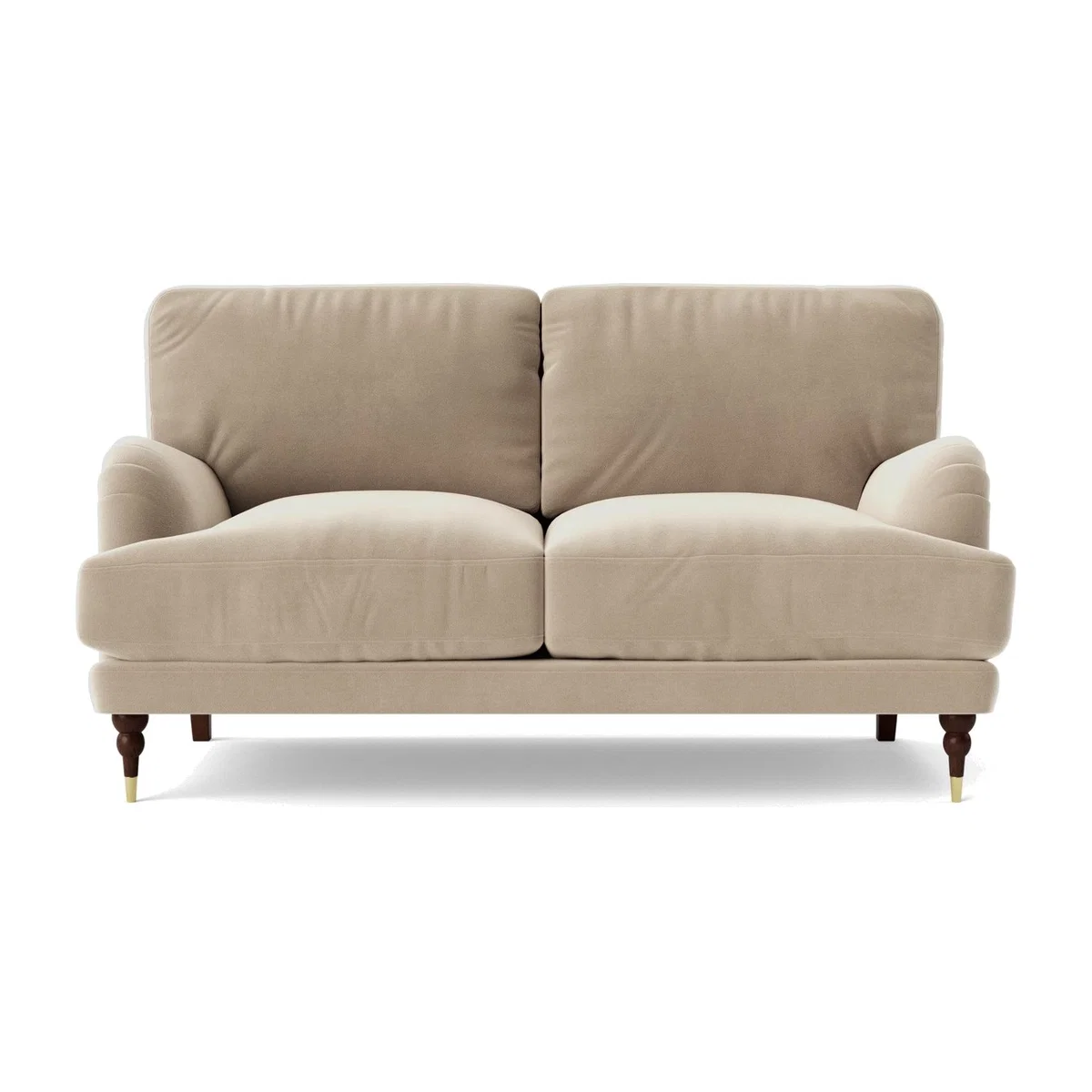 Swoon Charlbury Velvet 2 Seater Sofa - Taupe – image 1