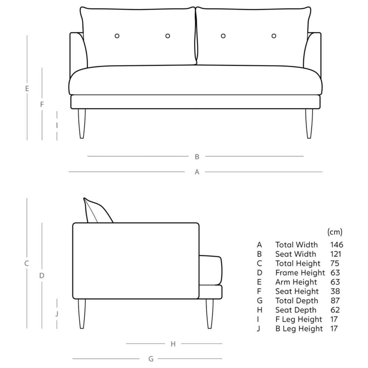 Swoon Kalmar Velvet 2 Seater Sofa - Biscuit – image 8