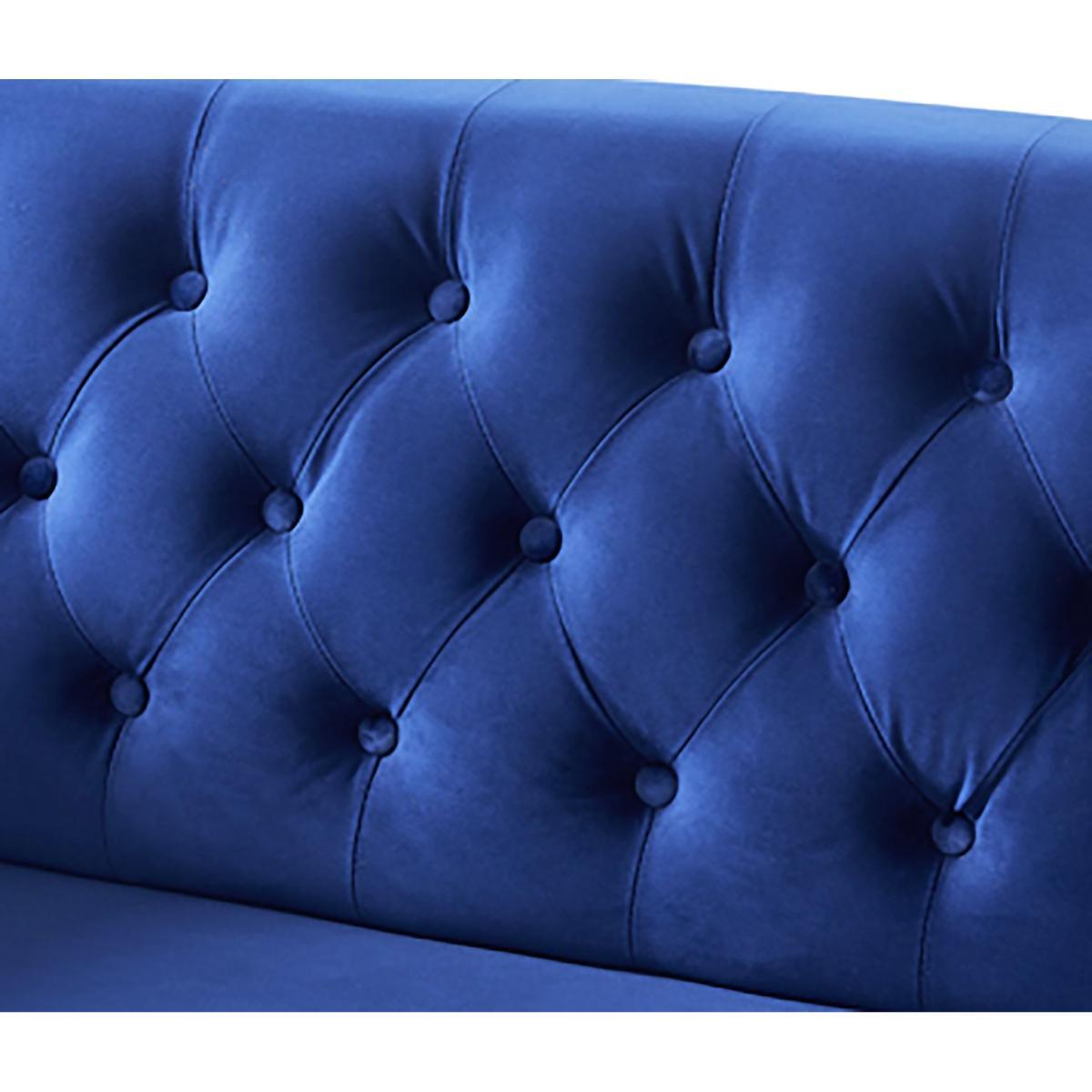 Habitat Blake 2 Seater Velvet Sofa - Navy – image 6