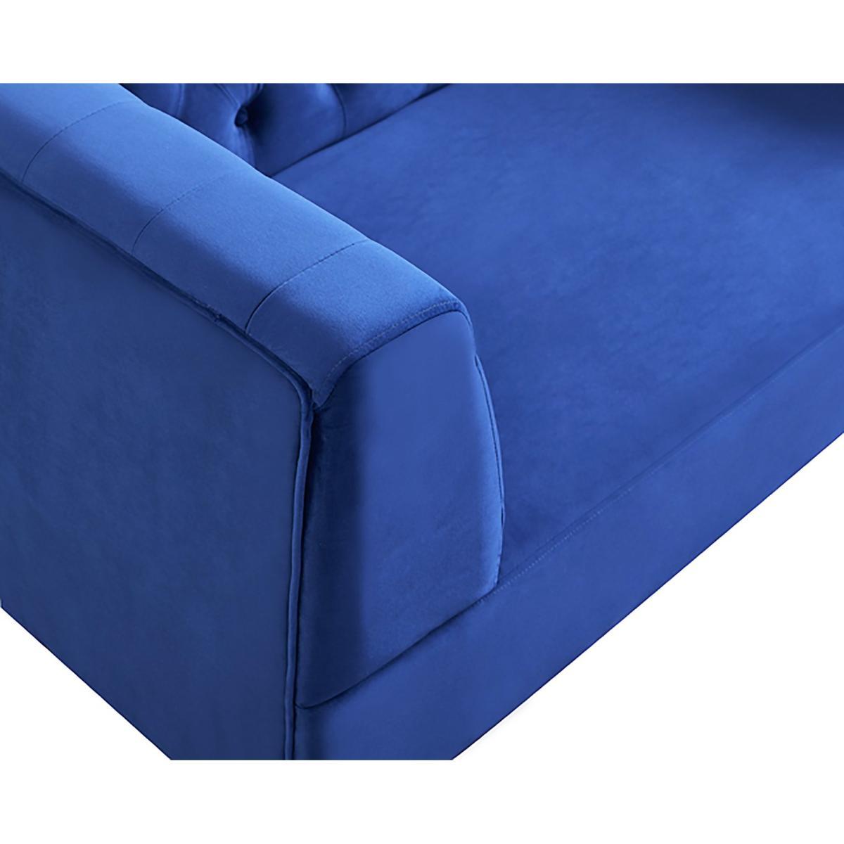 Habitat Blake 2 Seater Velvet Sofa - Navy – image 7