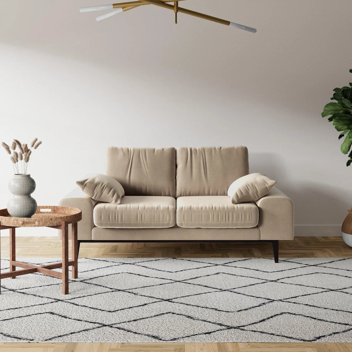 Swoon Tulum Velvet 2 Seater Sofa - Taupe – image 3
